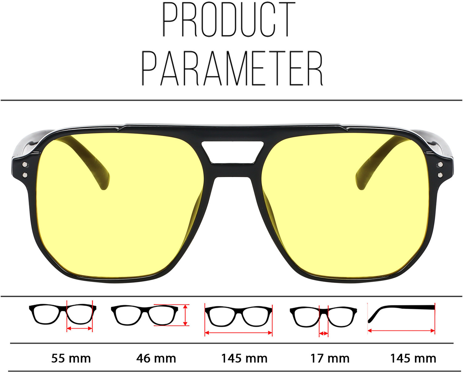 Image of Poshh eyewear Retro Square Sunglasses