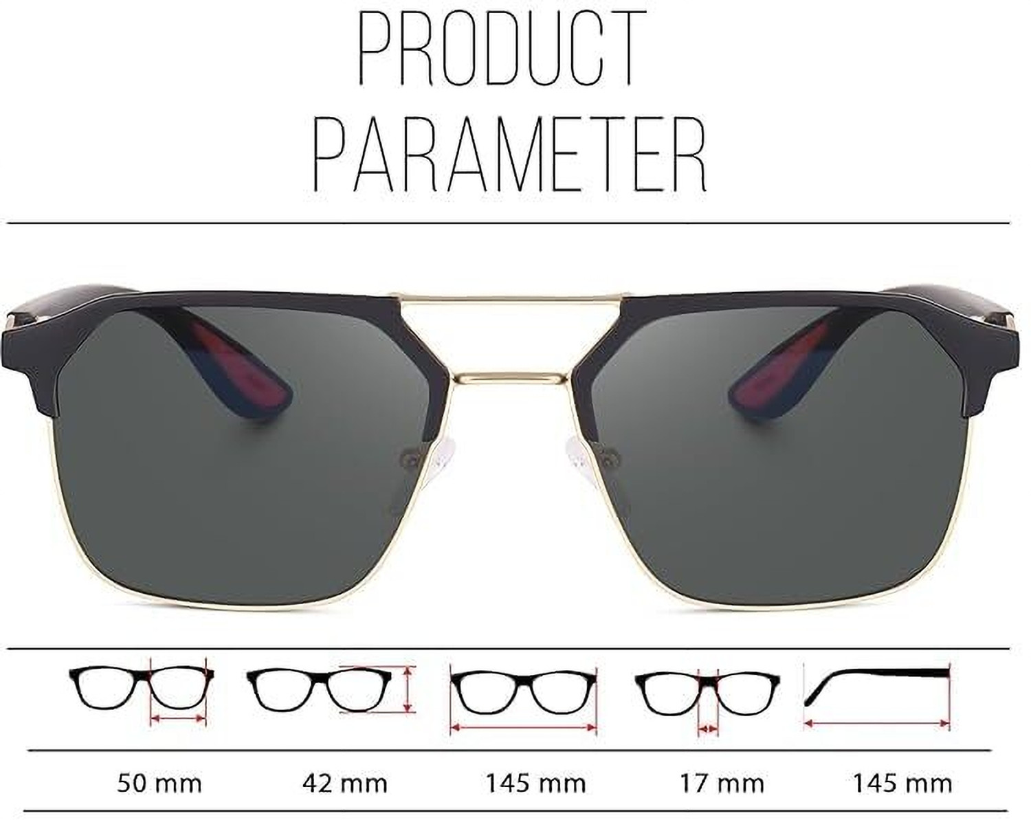 Image of Vizor Rectangular Sunglasses