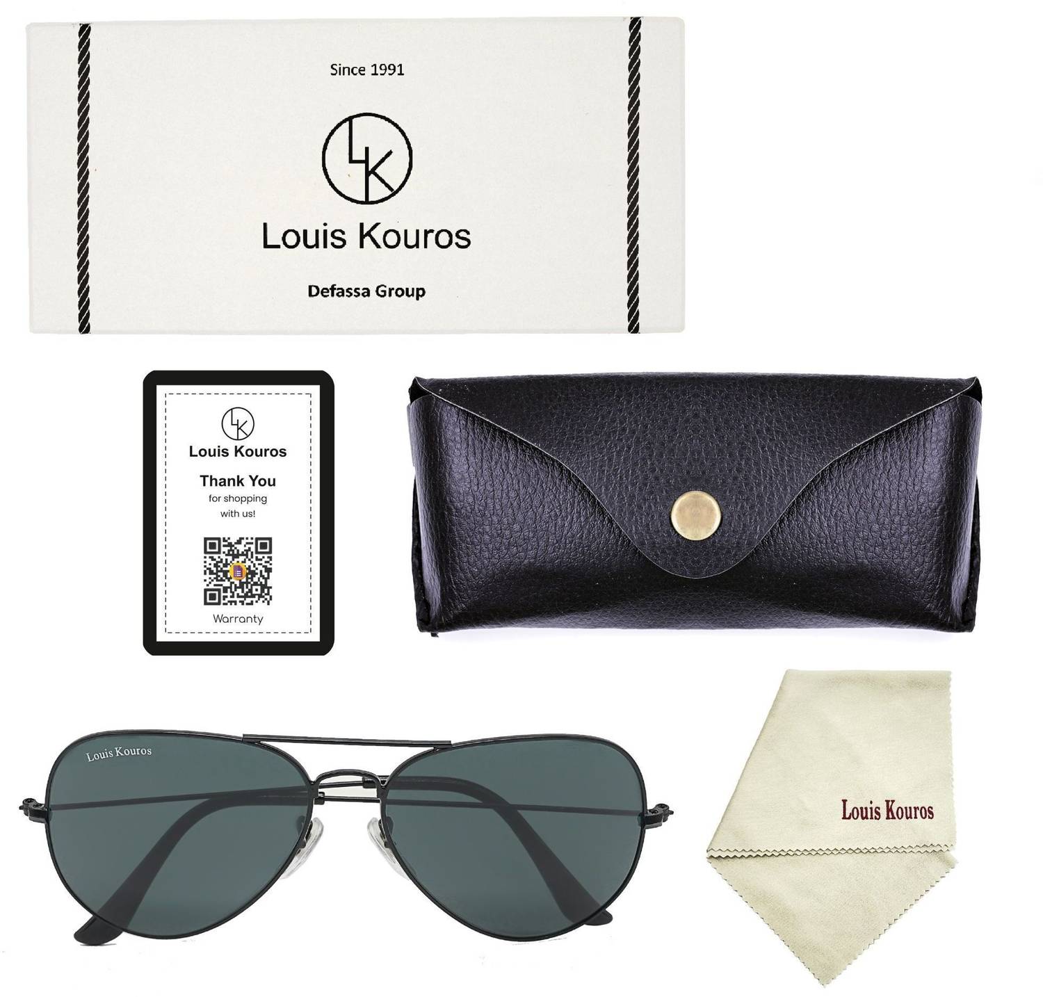 LOUIS KOUROS Aviator Sunglasses - Image 3