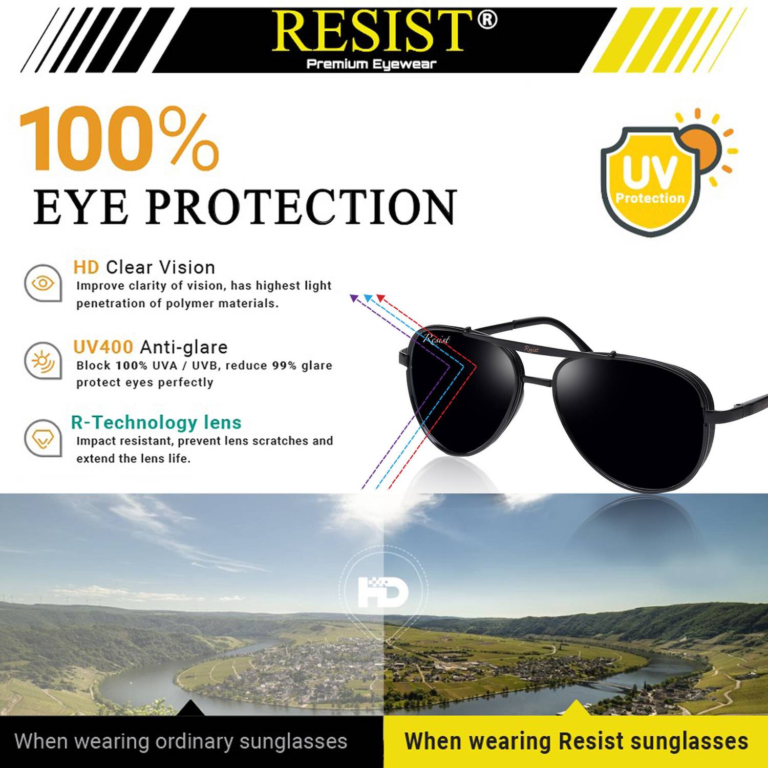 Resist Aviator Sunglasses - Image 4