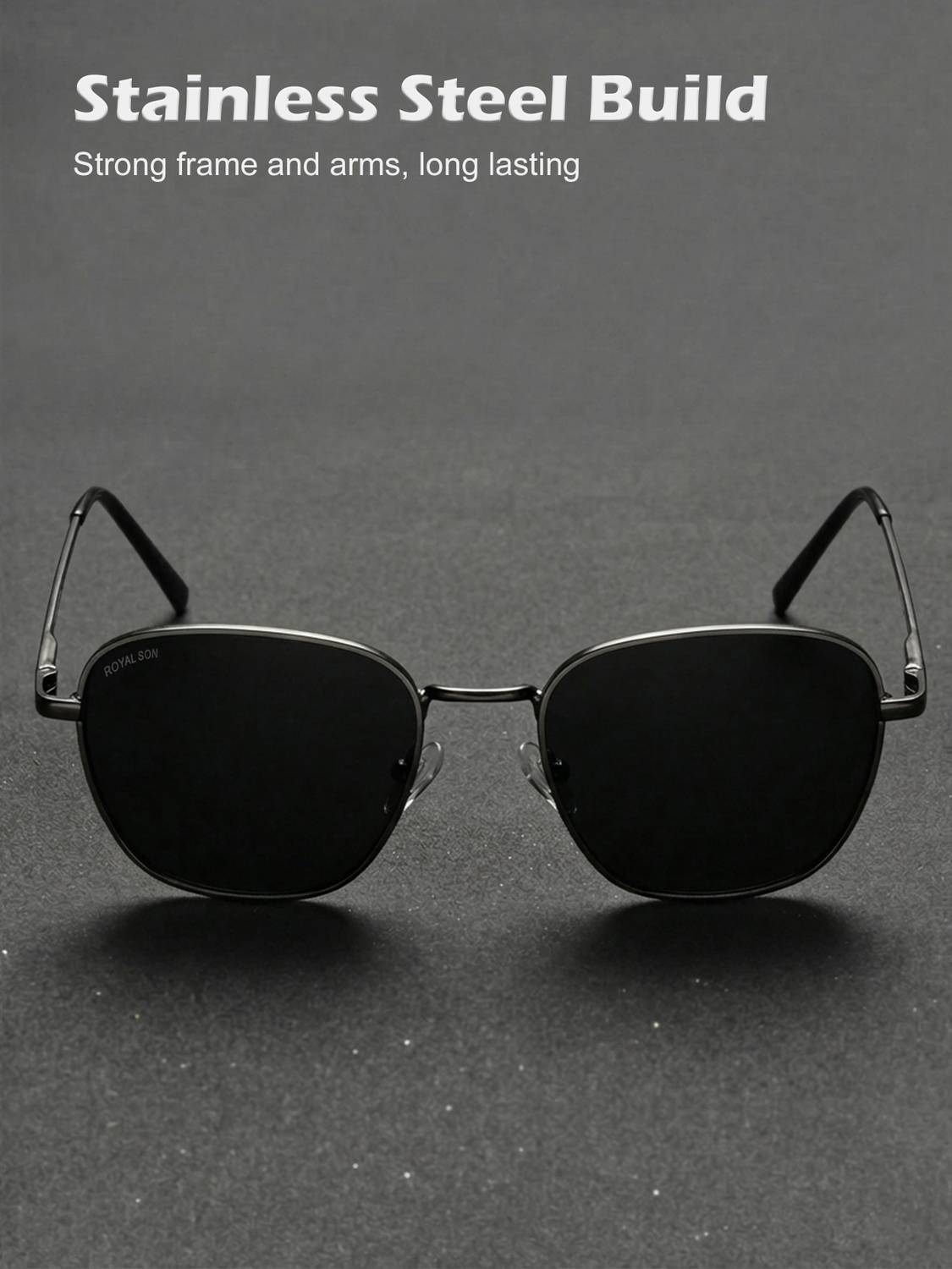 ROYAL SON Retro Square Sunglasses - Image 4