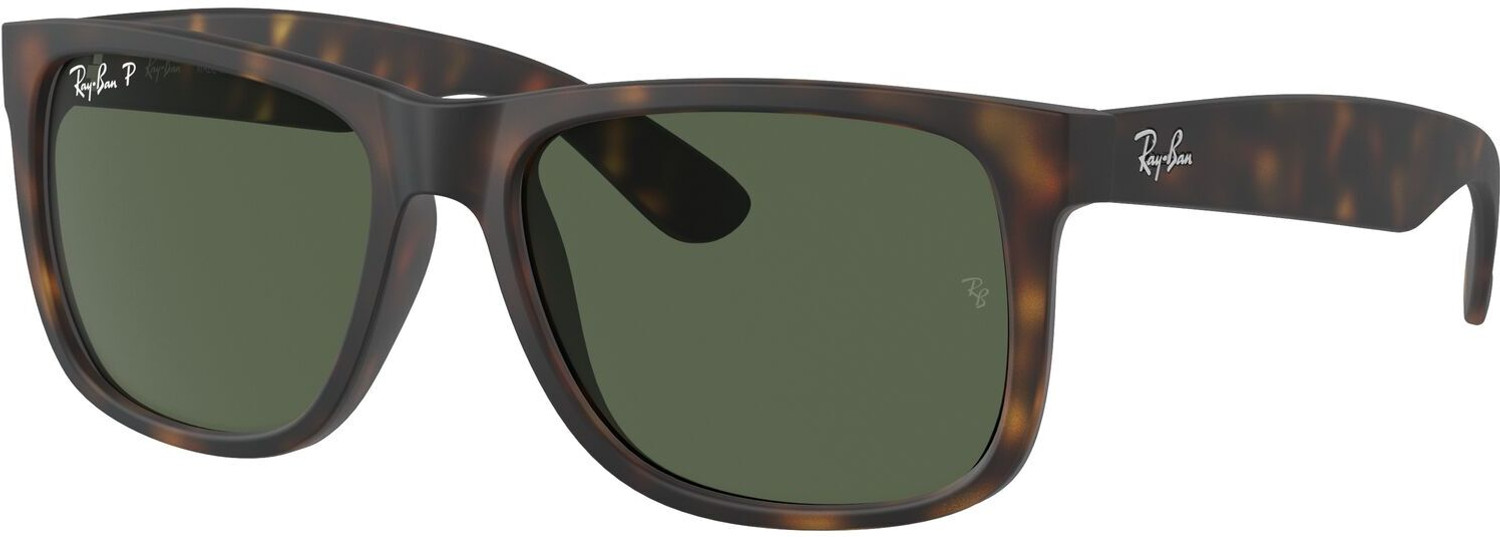 Image of Ray-Ban Polarized Retro Square Sunglasses (55) (For Men, Green)