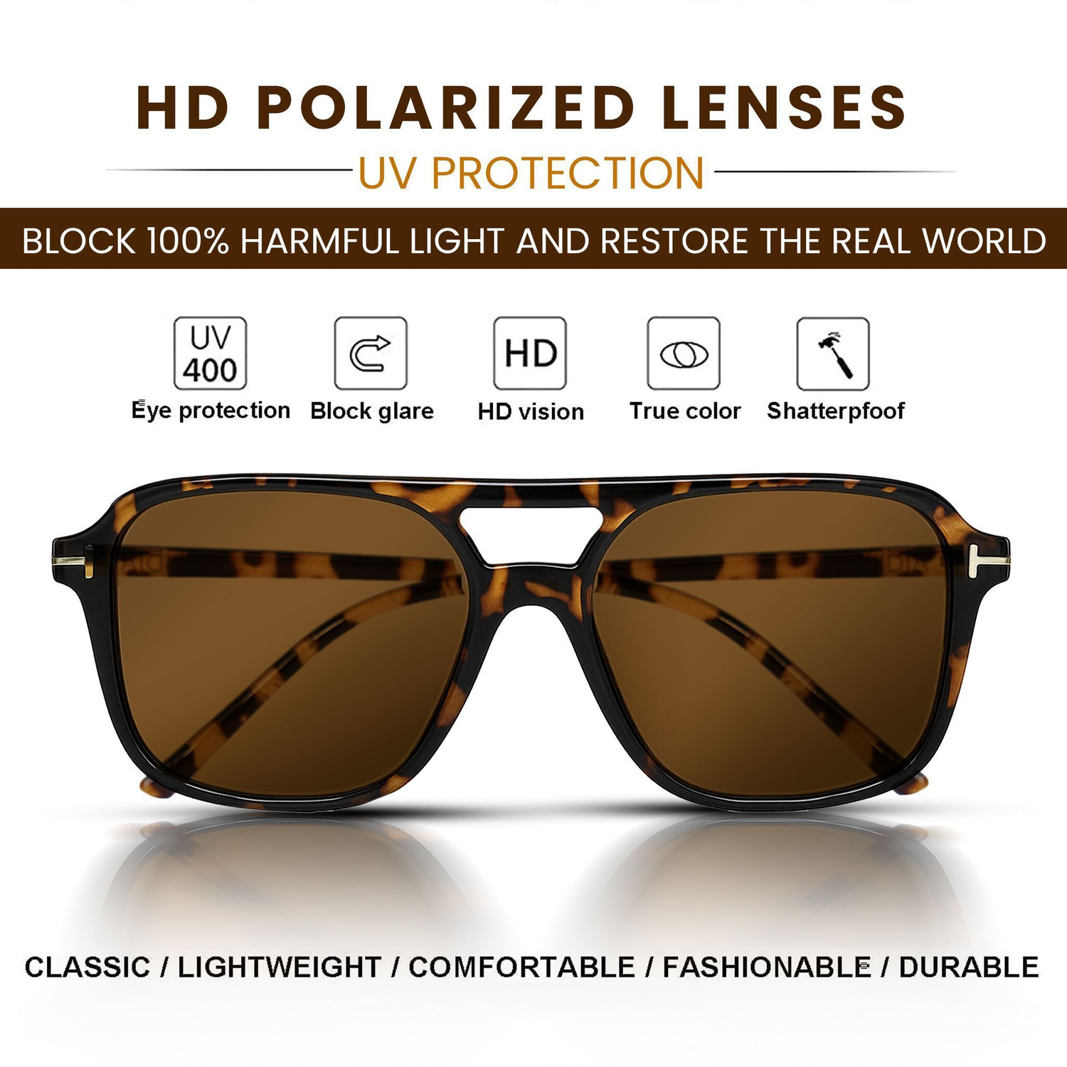 Image of SNDIA Retro Square Sunglasses