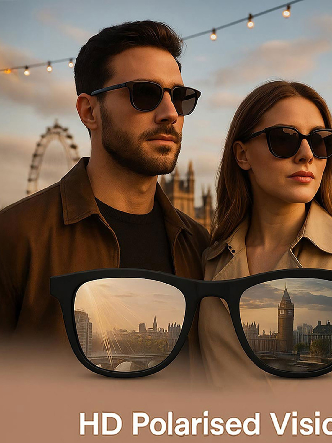 Image of CARLTON LONDON Rectangular Sunglasses