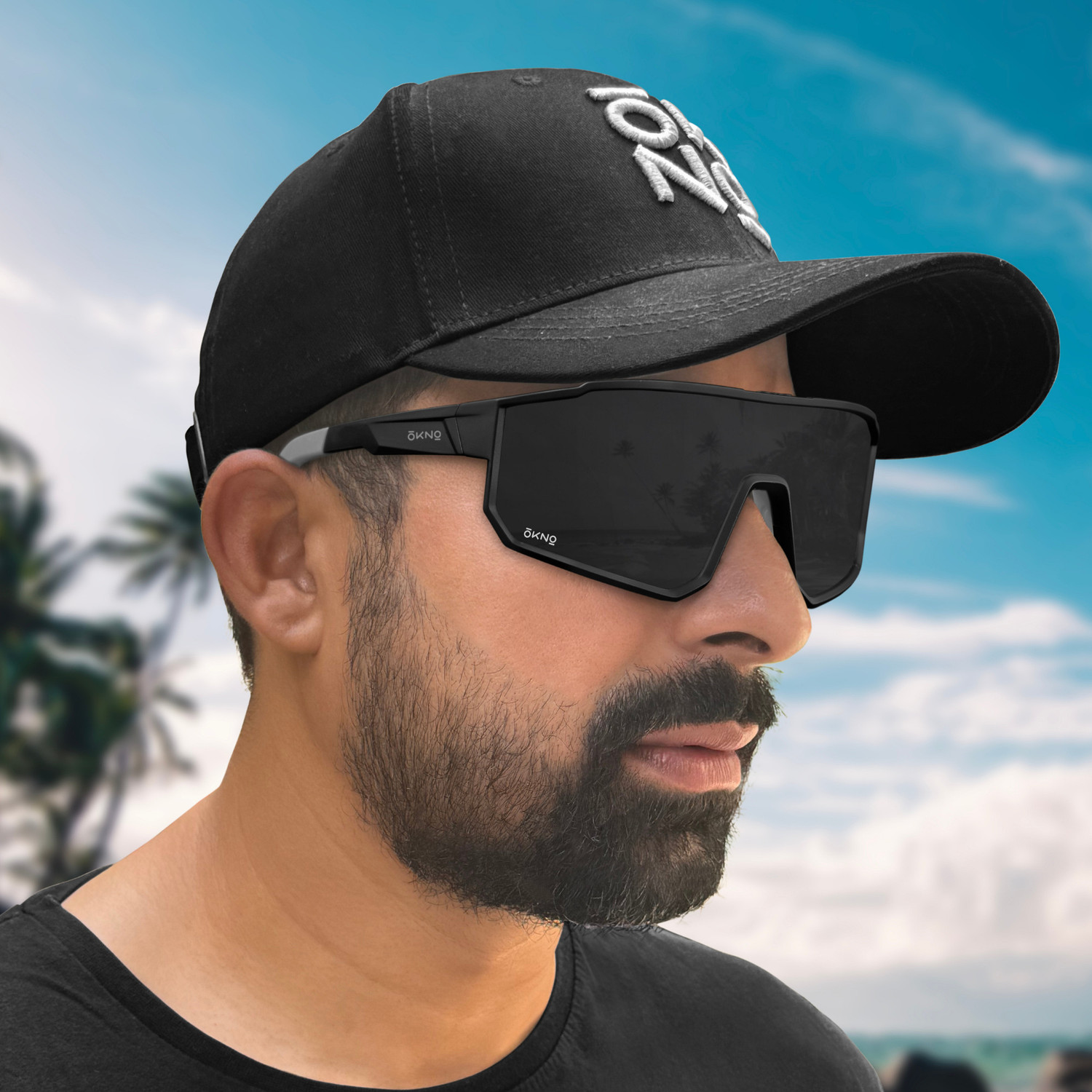 Image of Eyewearlabs Rectangular, Wrap-around, Over-sized, Sports Sunglasses