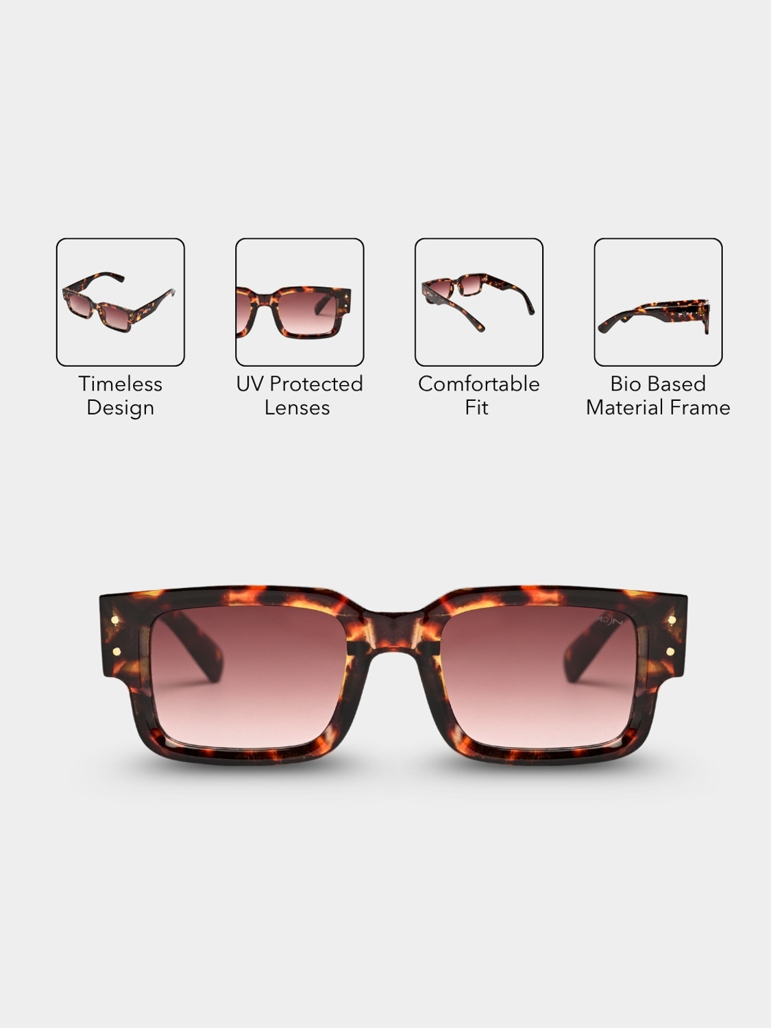 Image of MOONX Rectangular Sunglasses