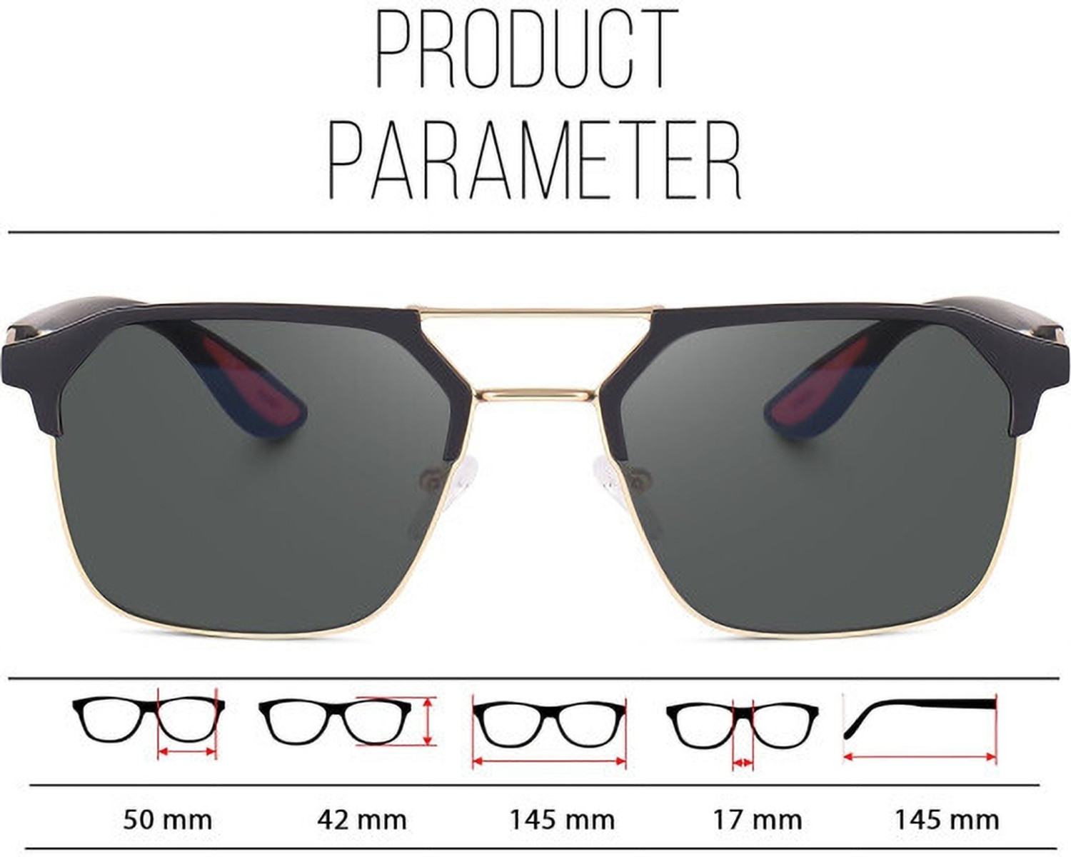 Image of Vizor Rectangular Sunglasses