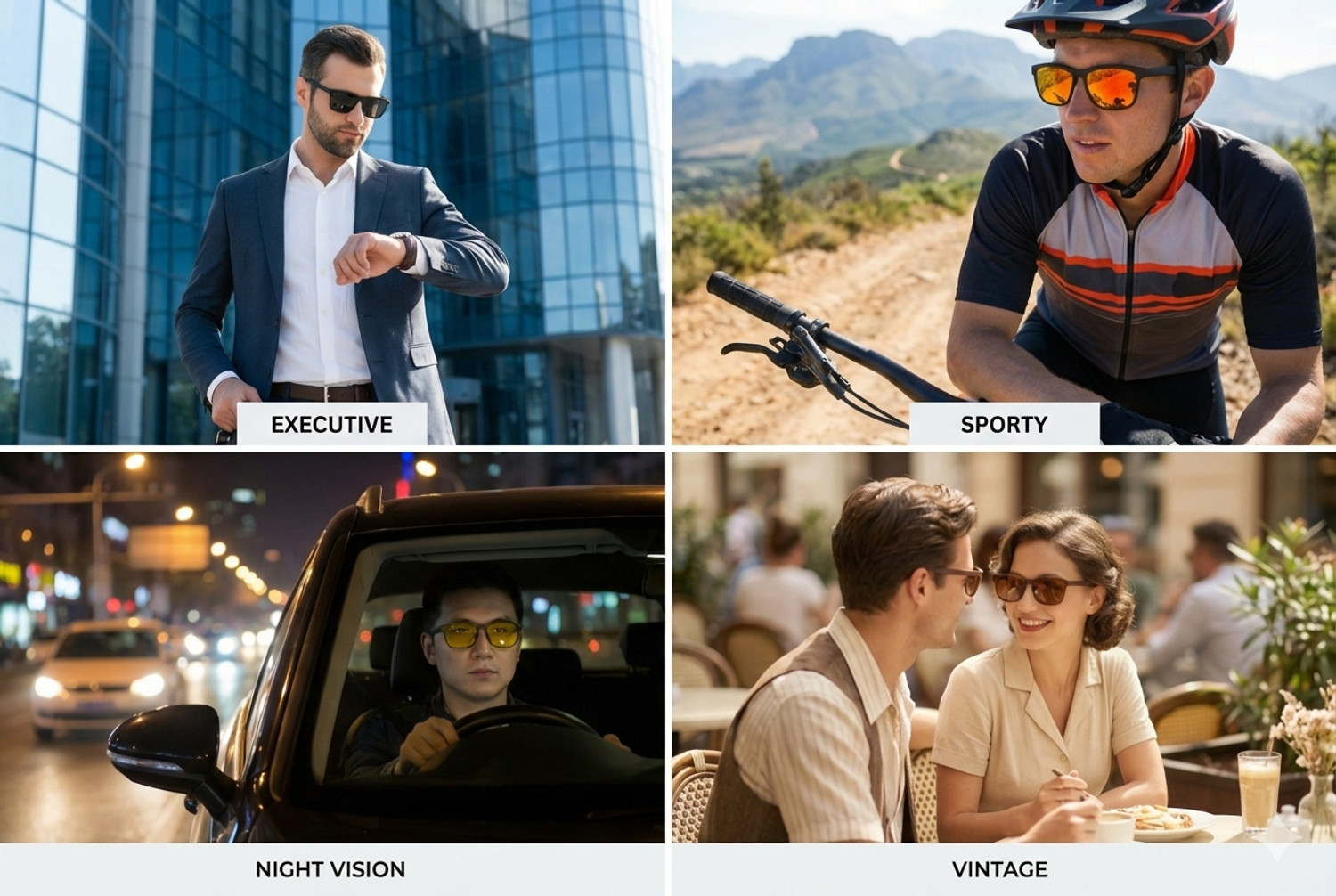 Image of TheDarker Retro Square, Spectacle , Shield Sunglasses