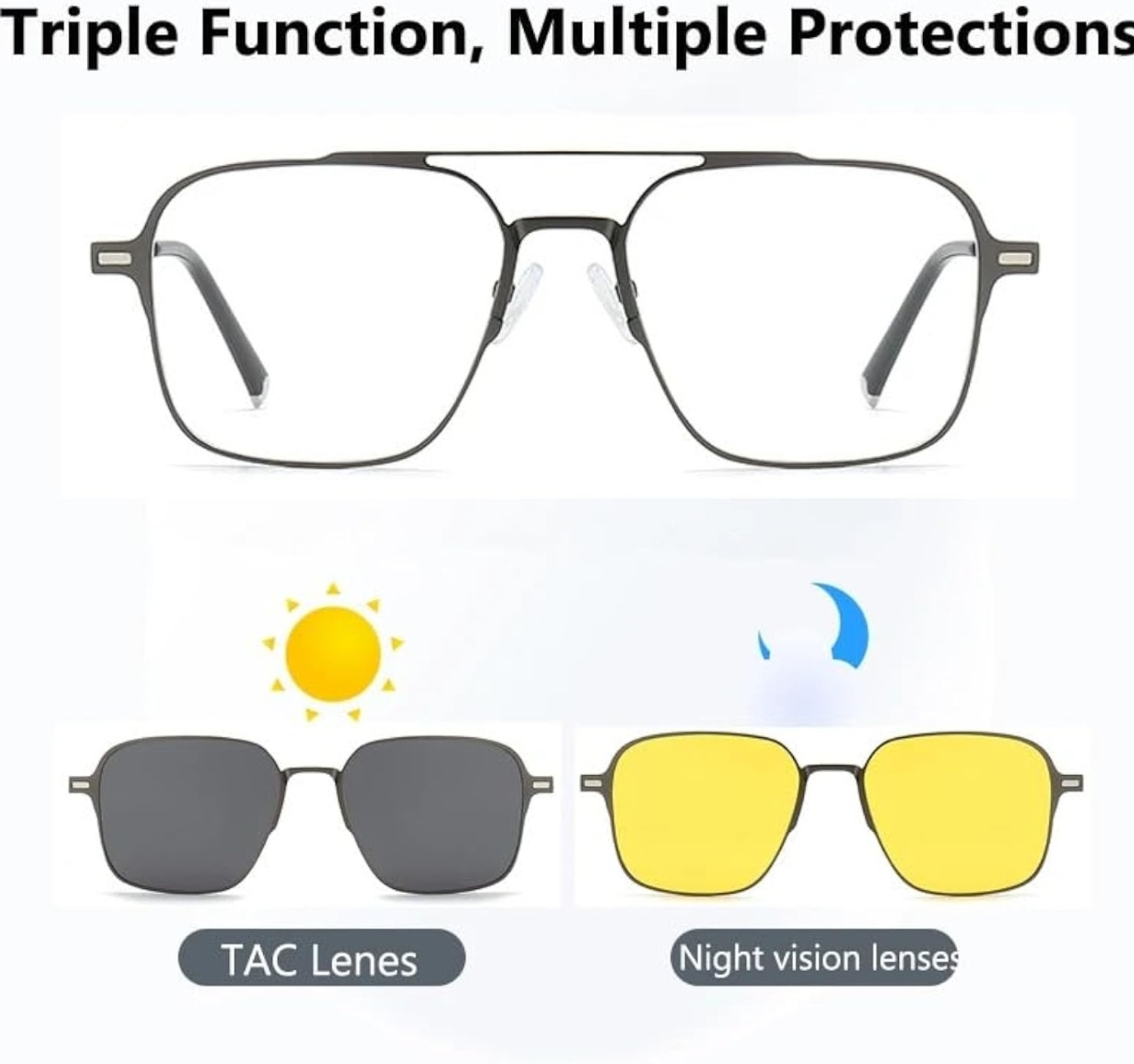 KOPEK Retro Square Sunglasses