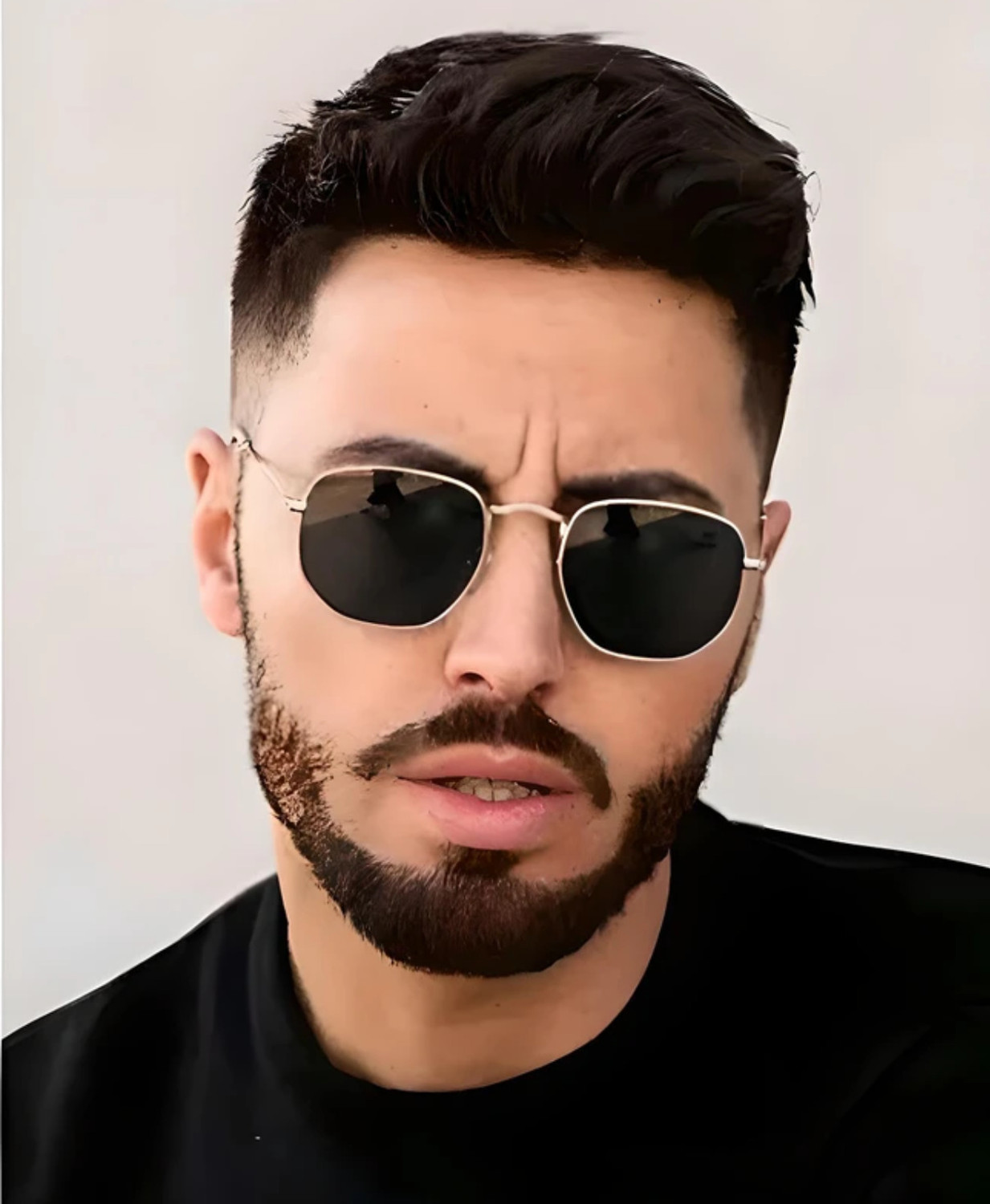 Image of spectaswag UV Protection, Toughened Glass Lens, Others Round Sunglasses (Free Size) (For Men & Women, Black)