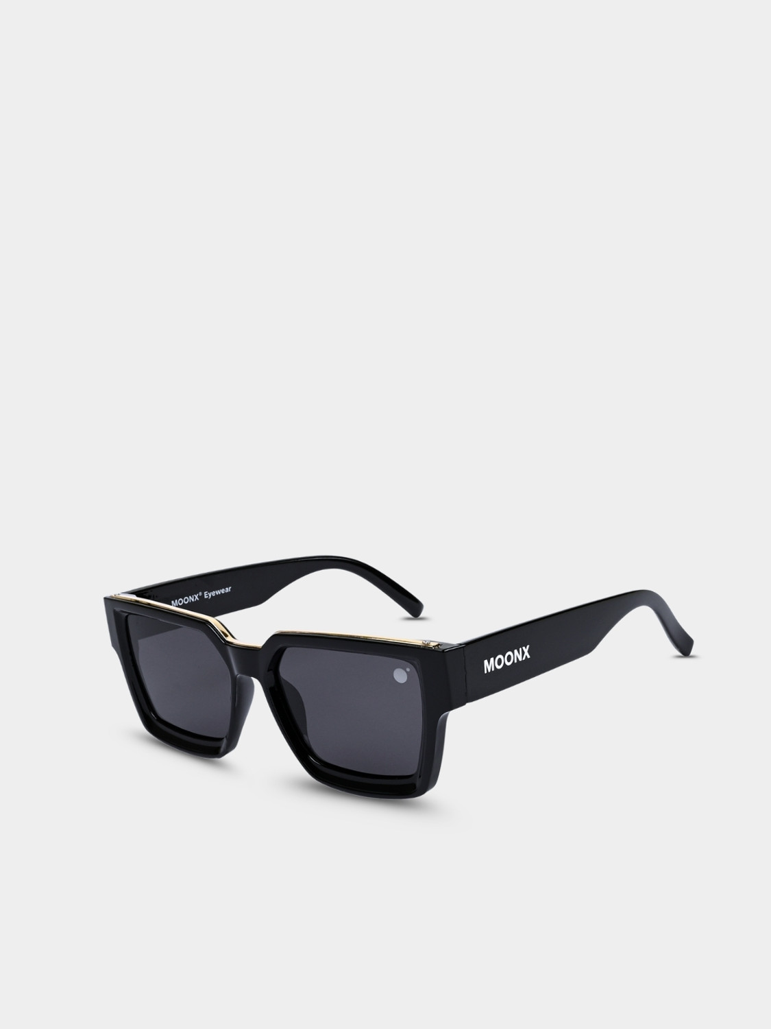 Image of MOONX Polarized, UV Protection Wayfarer Sunglasses (Free Size) (For Men & Women, Black)