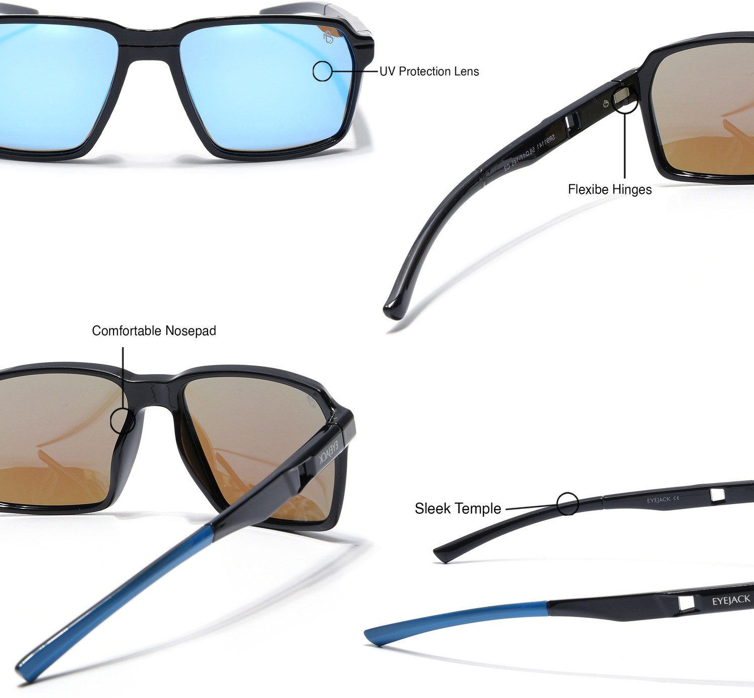 Image of Eyejack by Voyage Wayfarer Sunglasses