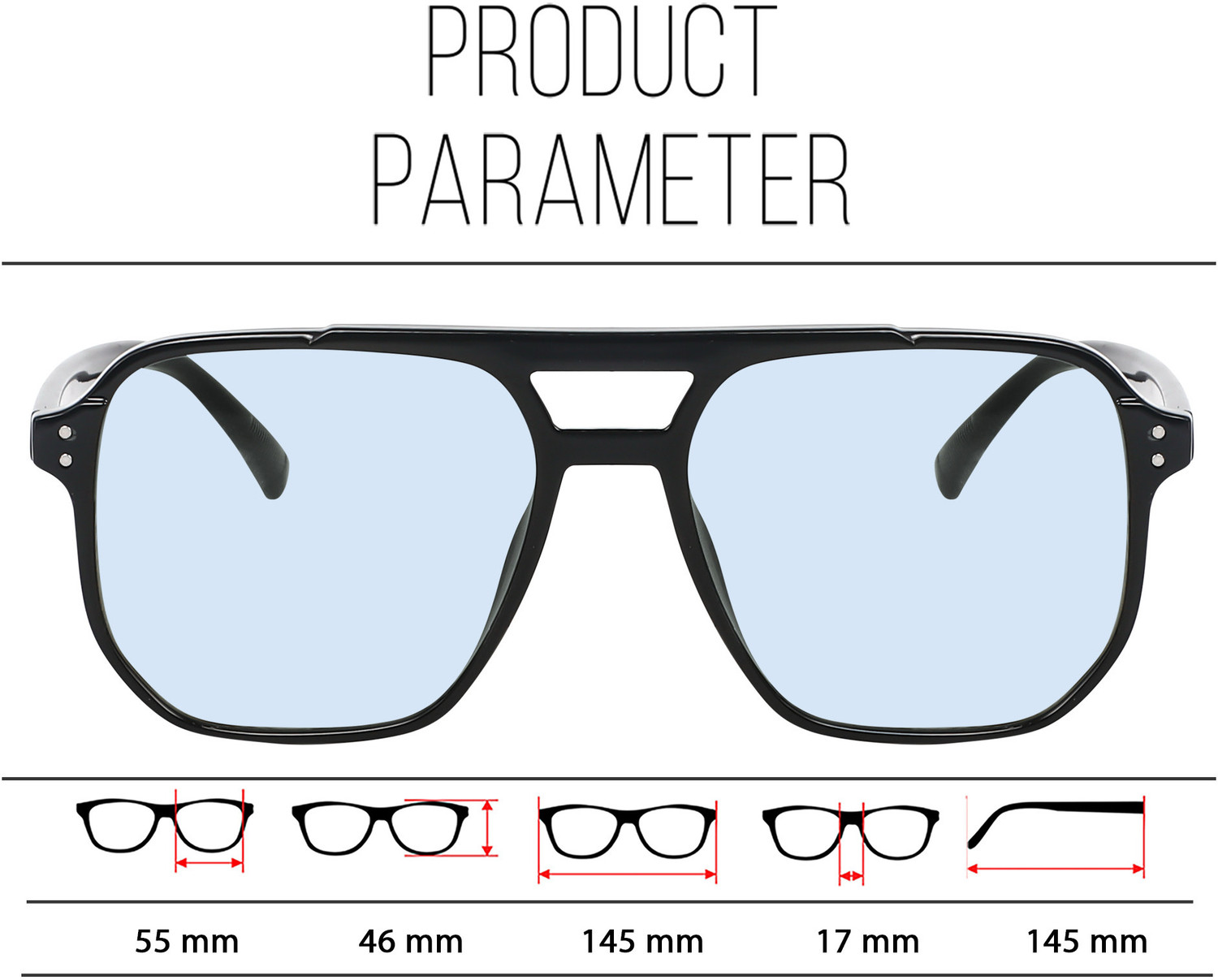 Image of Poshh eyewear Retro Square Sunglasses