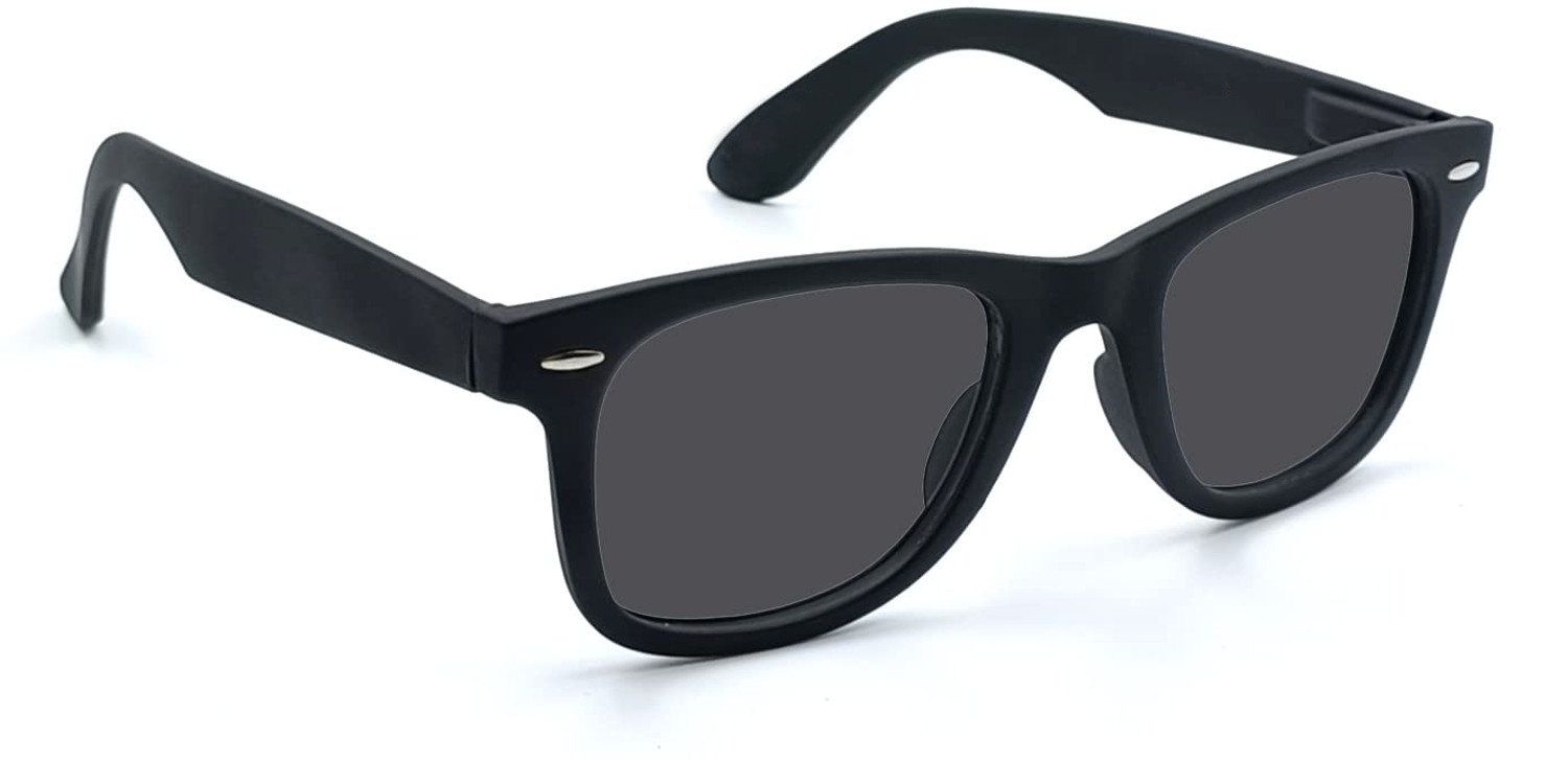 Image of Ivy Vacker Polarized Wayfarer Sunglasses (52) (For Men & Women, Black)