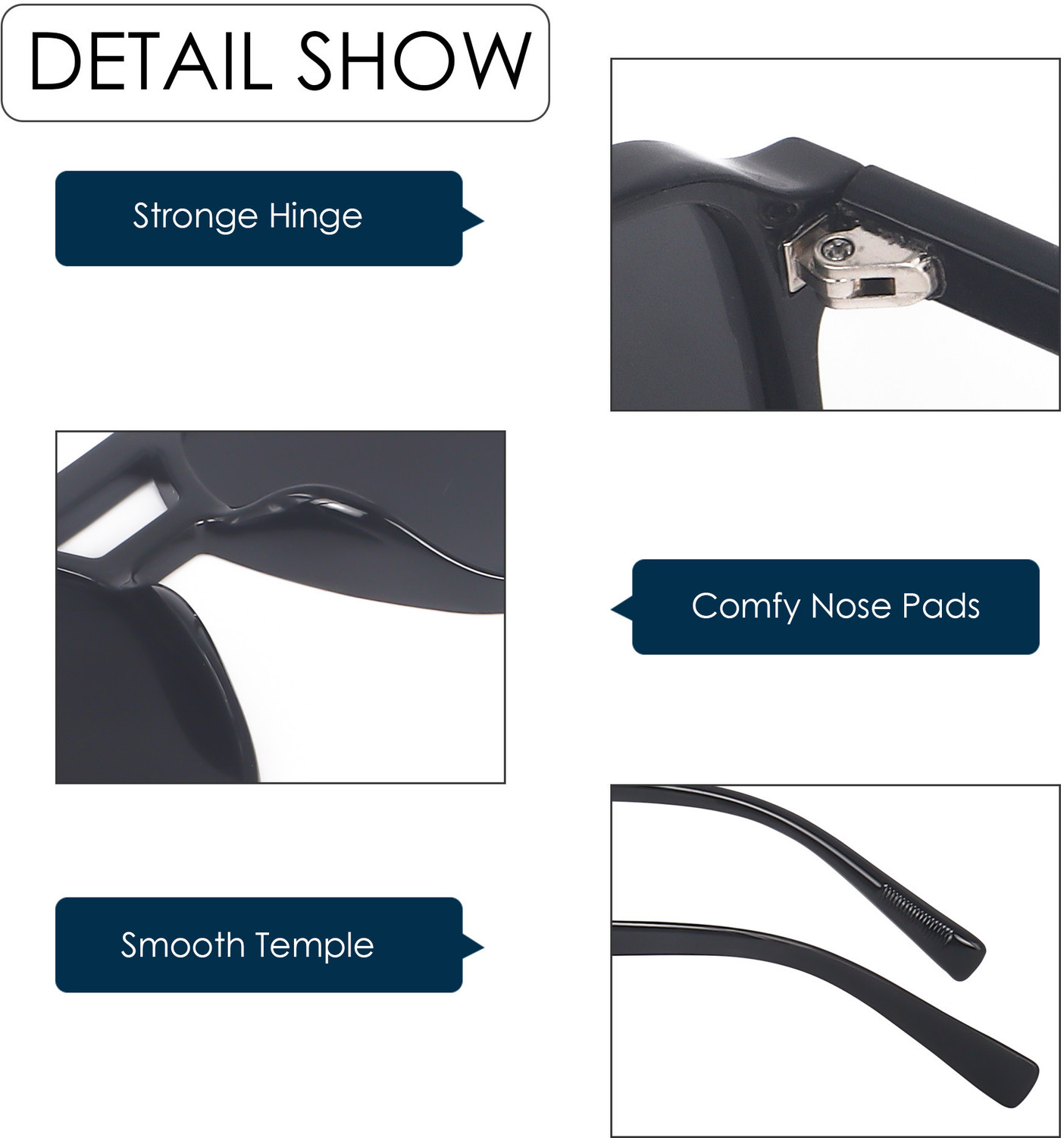 Image of Poshh eyewear Retro Square Sunglasses