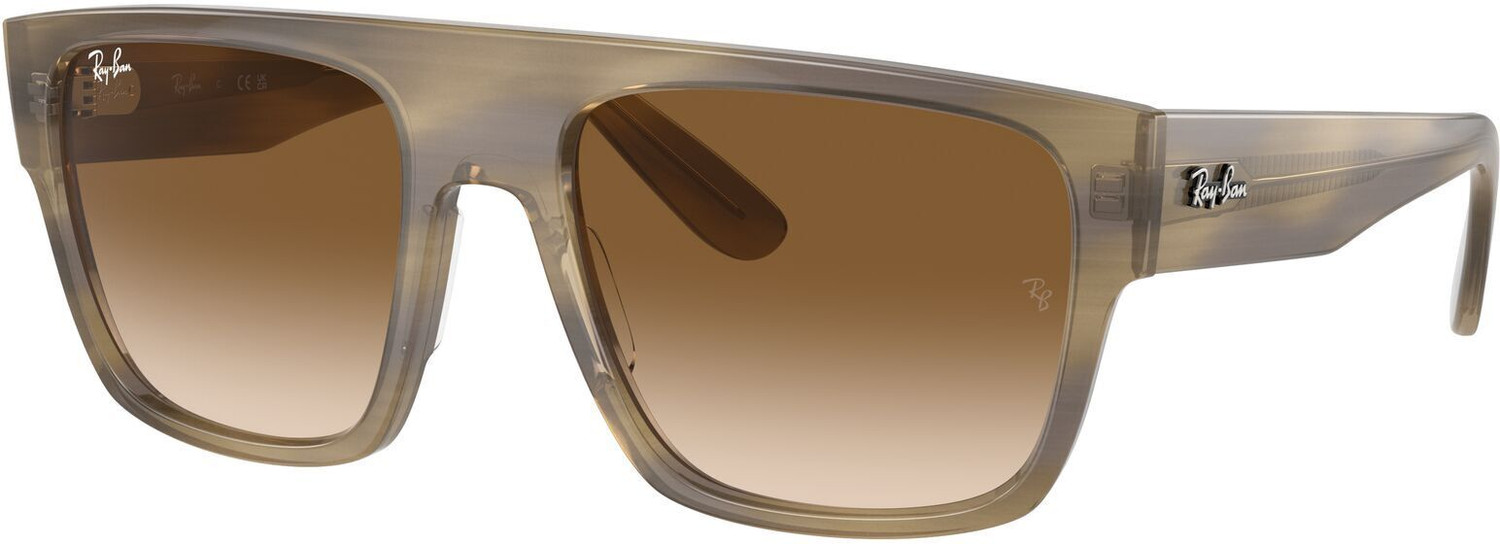 Image of Ray-Ban Gradient Retro Square Sunglasses (57) (For Men & Women, Brown)