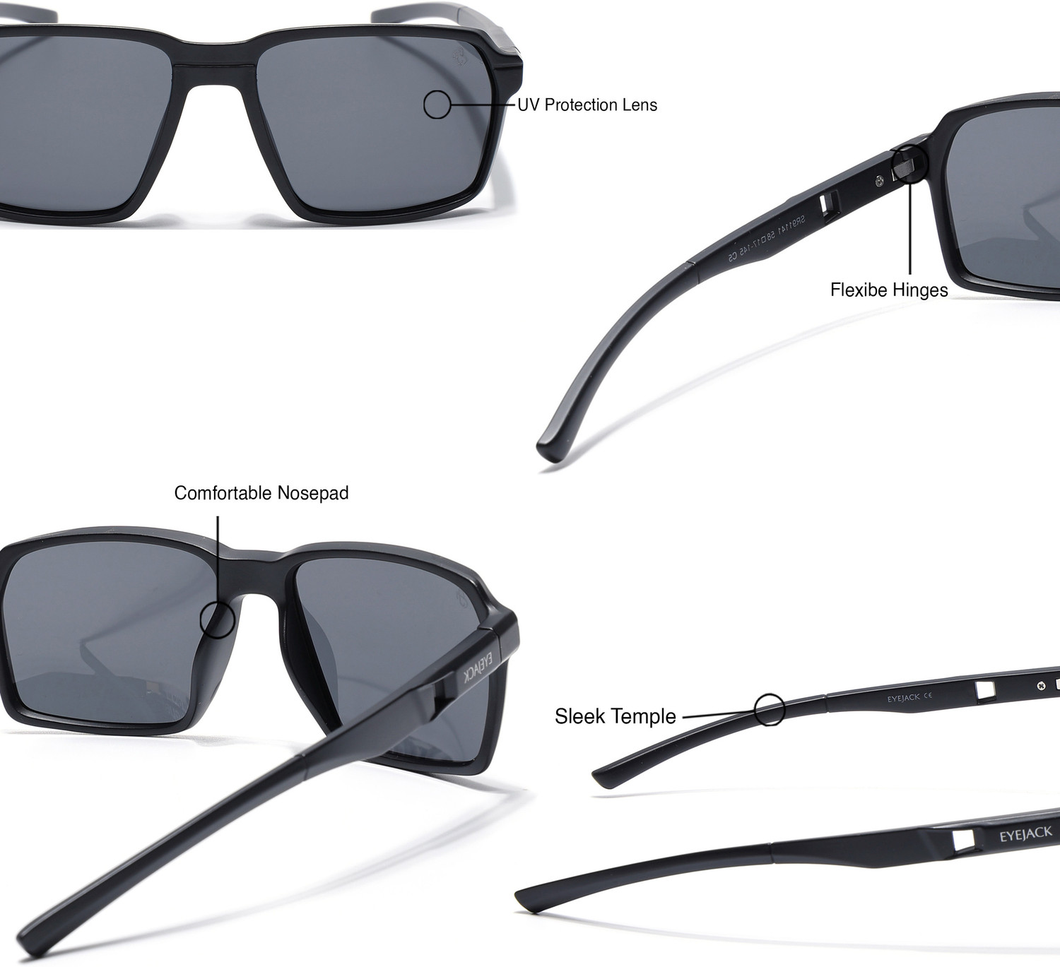 Image of Eyejack by Voyage Wayfarer Sunglasses