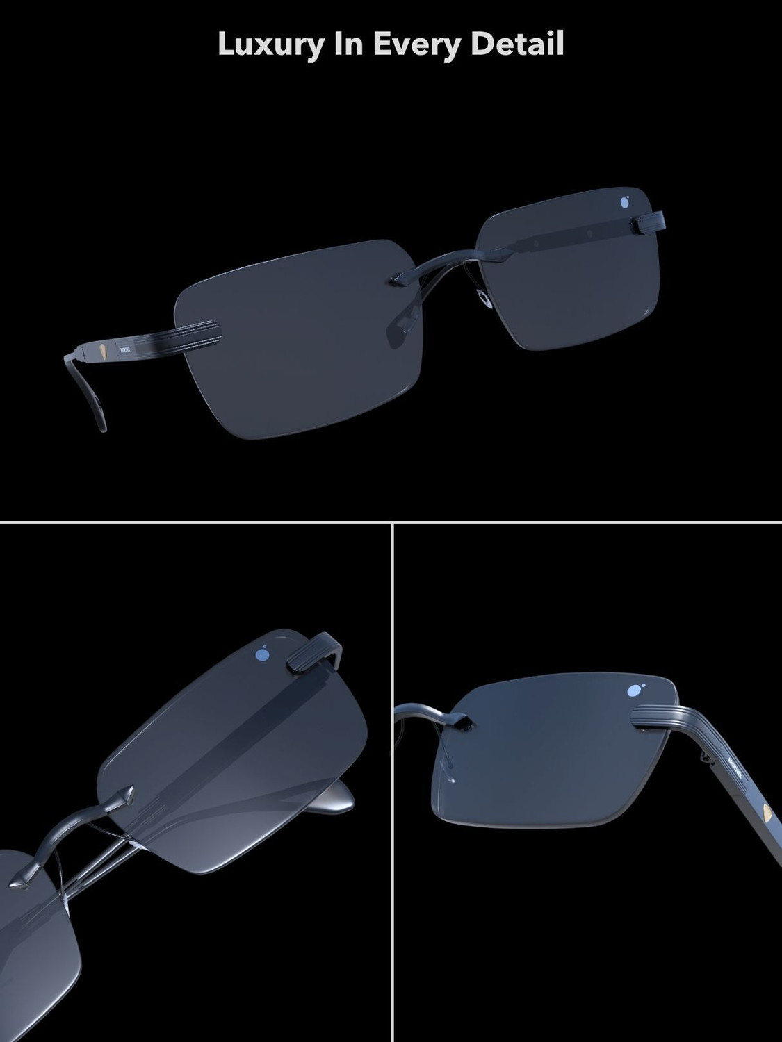 Image of MOONX Rectangular Sunglasses