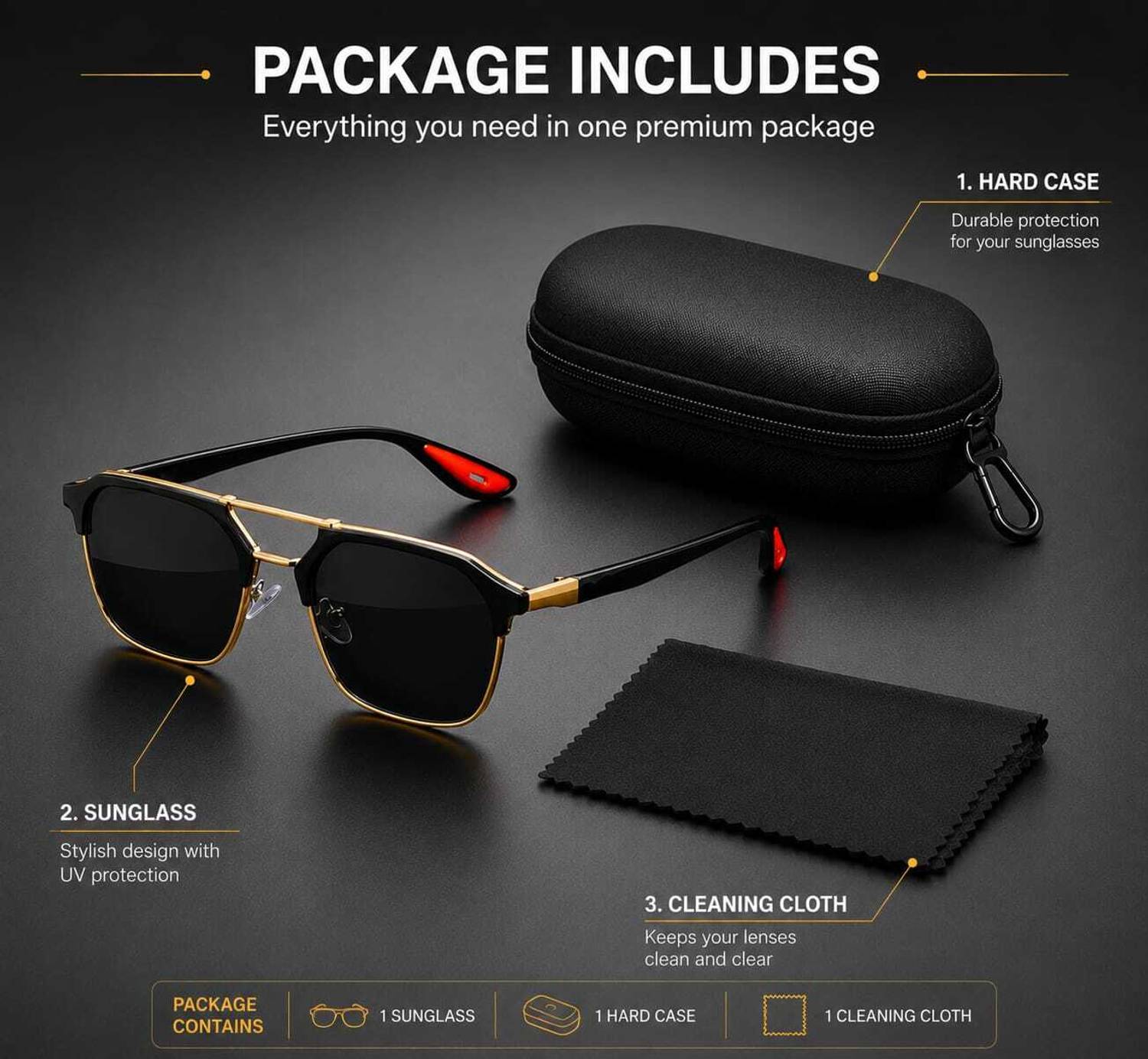 Vizor Rectangular Sunglasses - Image 3