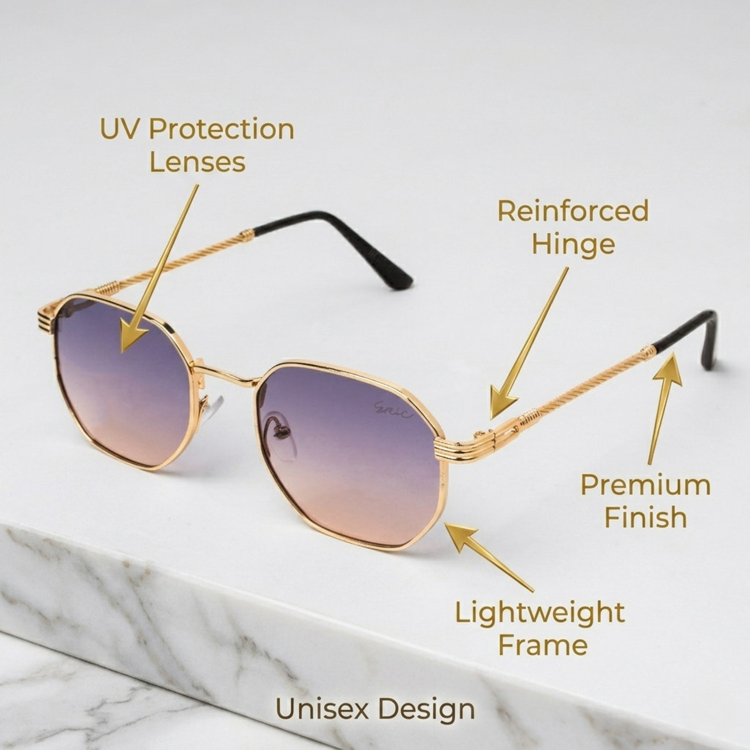 Image of ERIC Rectangular Sunglasses