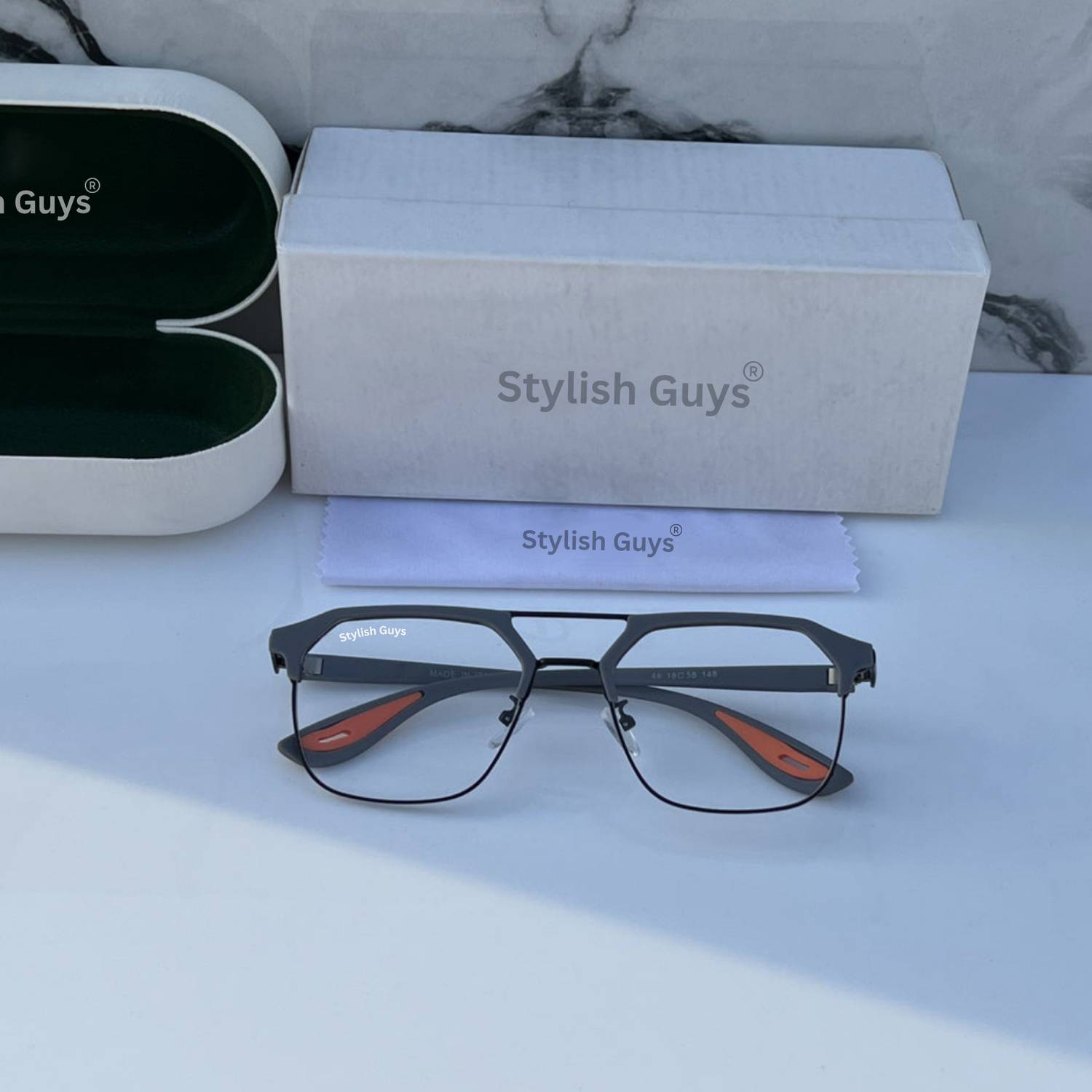 STYLISH GUYS एविएटर, ओवल, रेट्रो स्क्वायर, राउंड, स्पेक्टेकल , - Image 5