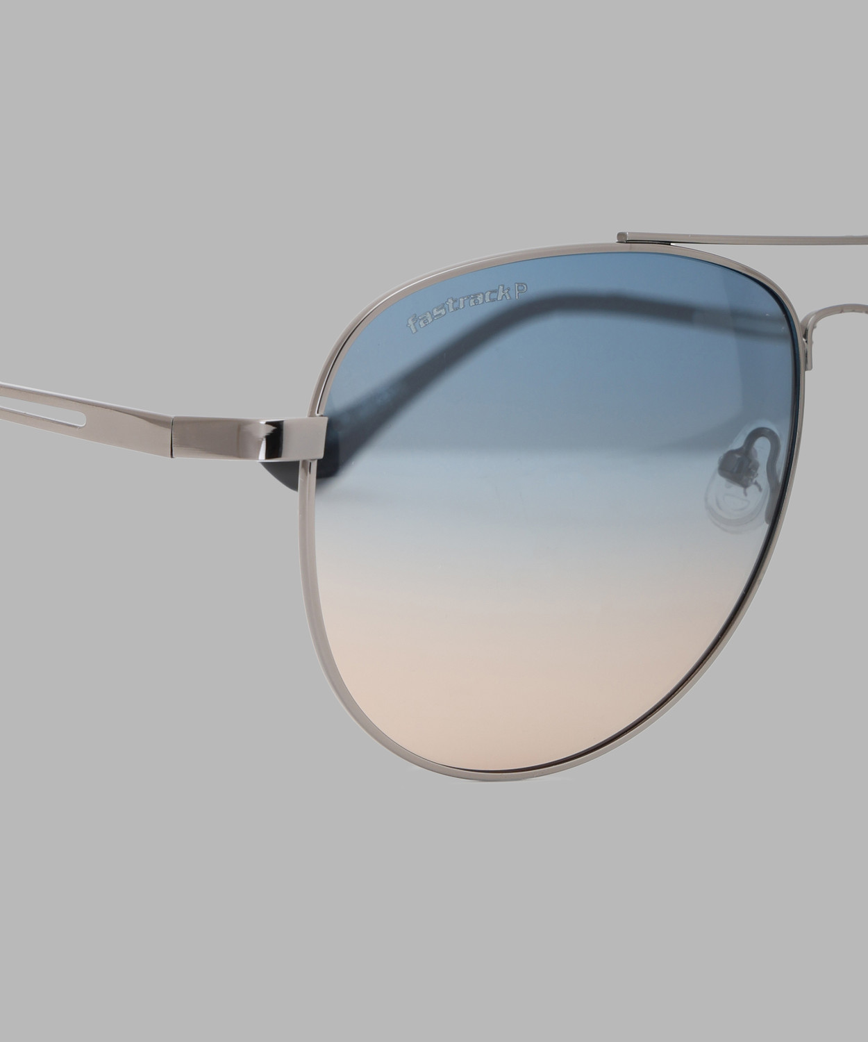 Image of Fastrack Polarized Aviator Sunglasses (60) (For Men & Women, Grey)