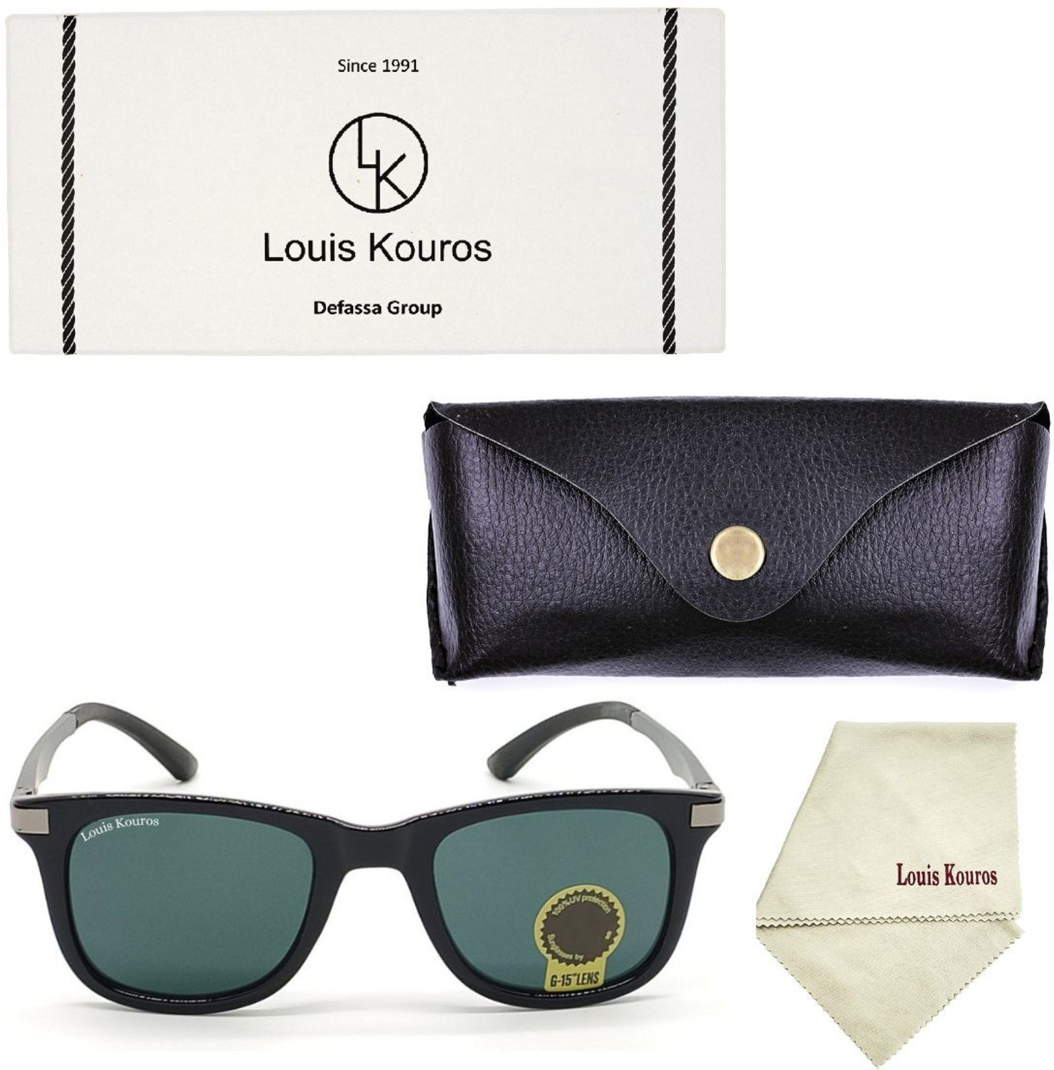 Image of LOUIS KOUROS Wayfarer Sunglasses