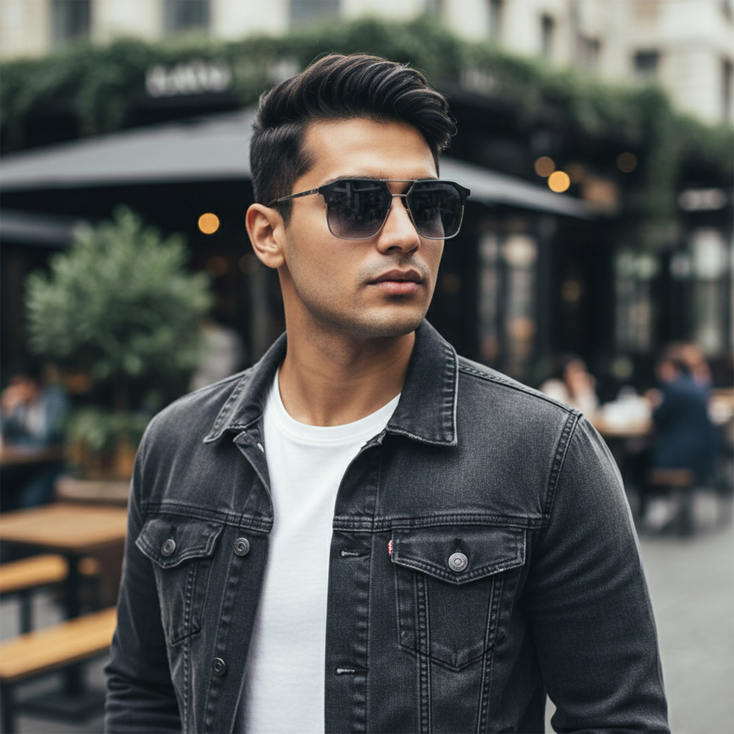 Image of jiebo Retro Square, Clubmaster Sunglasses