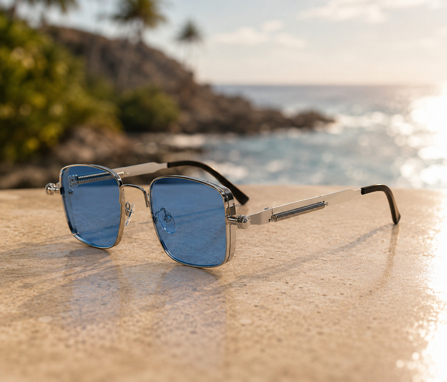 Image of YOUTH CLUB Retro Square, Wrap-around Sunglasses