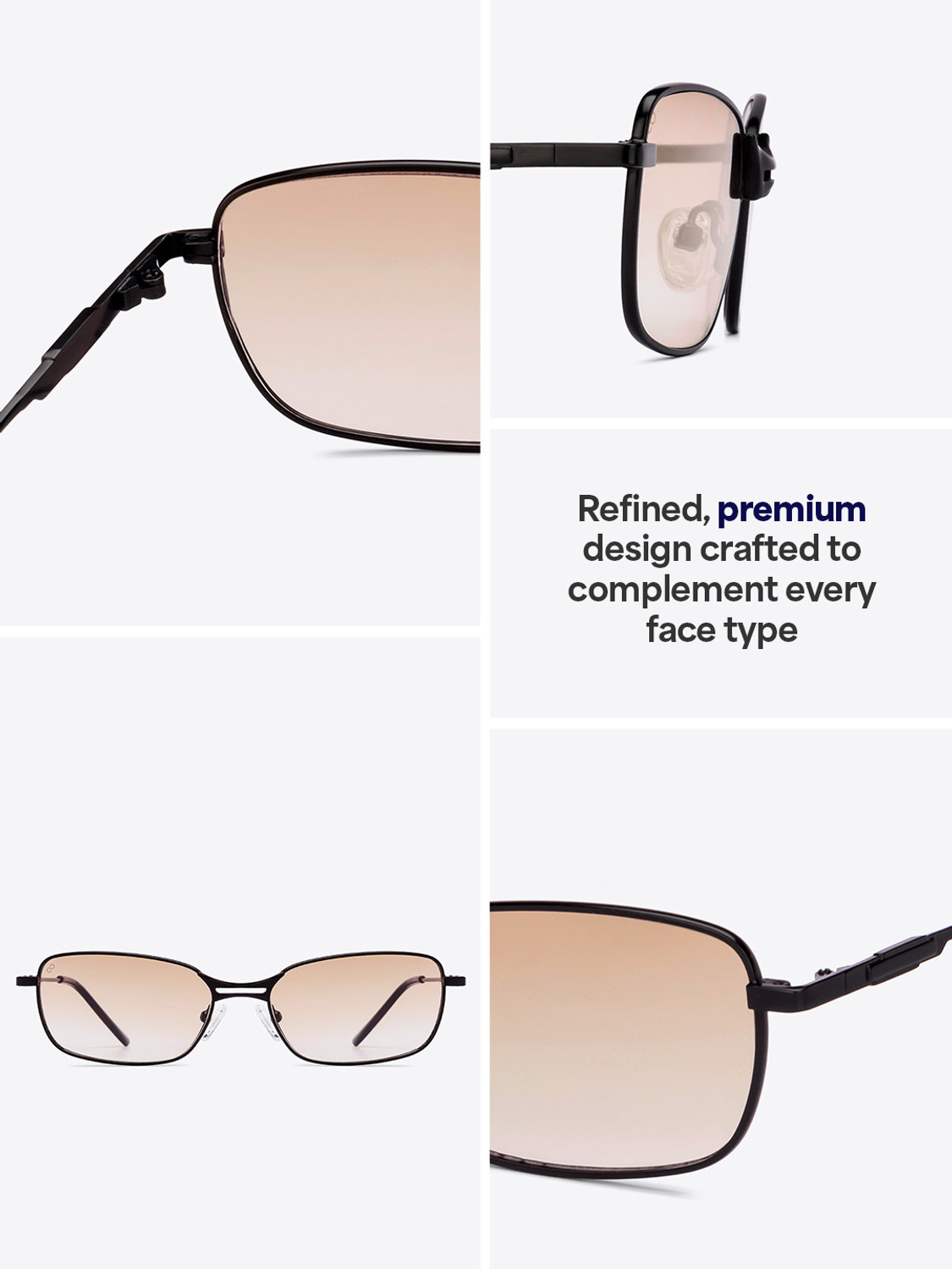 Image of VINCENT CHASE Rectangular Sunglasses