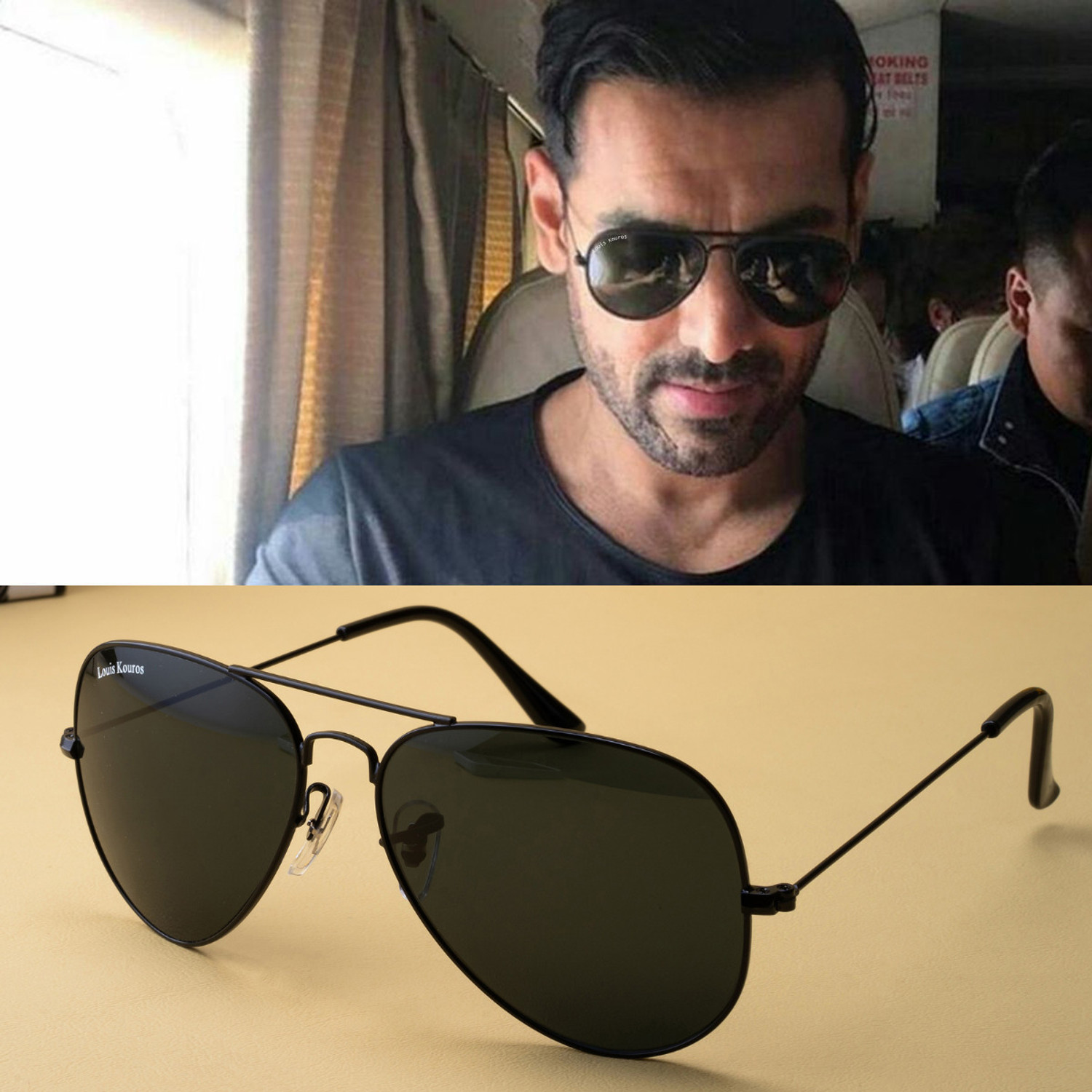 Image of LOUIS KOUROS Aviator Sunglasses