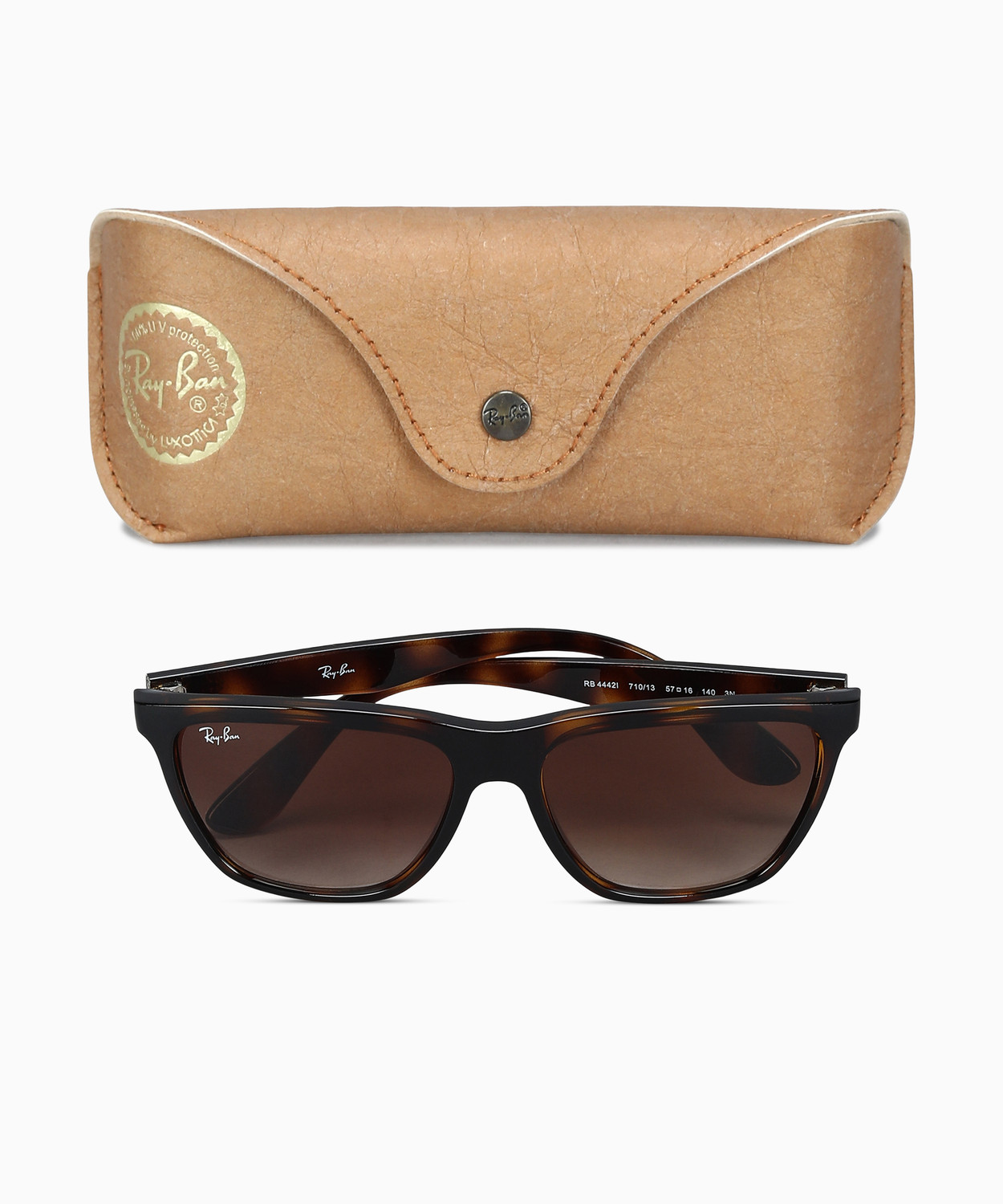Image of Ray-Ban Gradient Wayfarer Sunglasses (57) (For Men & Women, Brown)