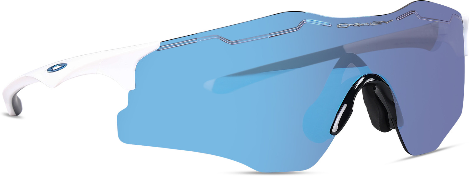 Image of OAKLEY Rectangular Sunglass (For Men & Women, Blue)