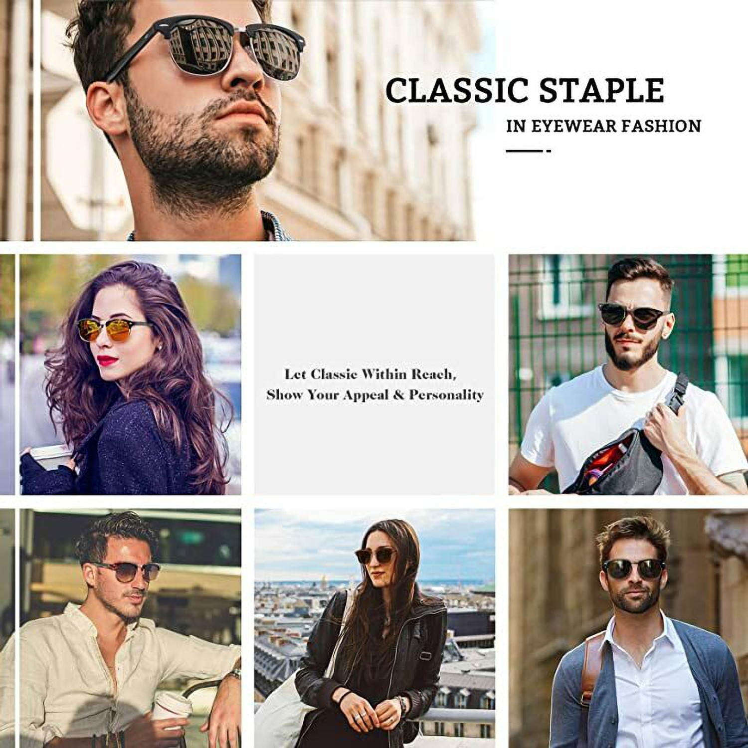 Image of I REBEL Clubmaster, Aviator Sunglasses