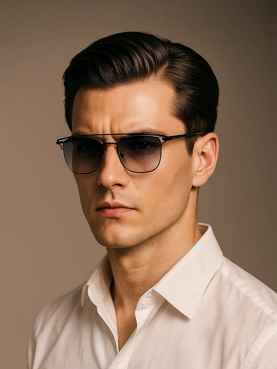 Image of Police Retro Square Sunglasses