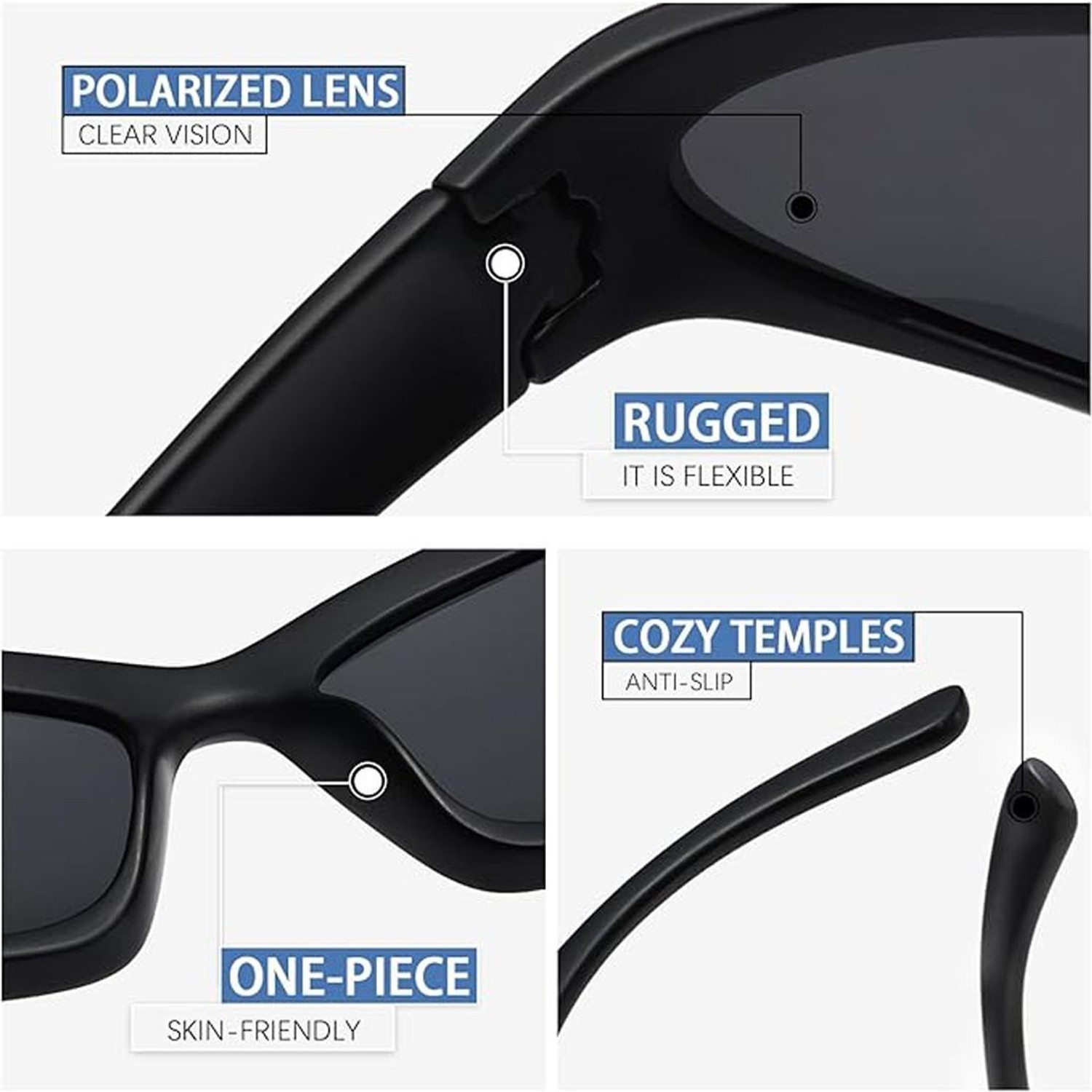 Image of ELLIGATOR Wrap-around Sunglasses