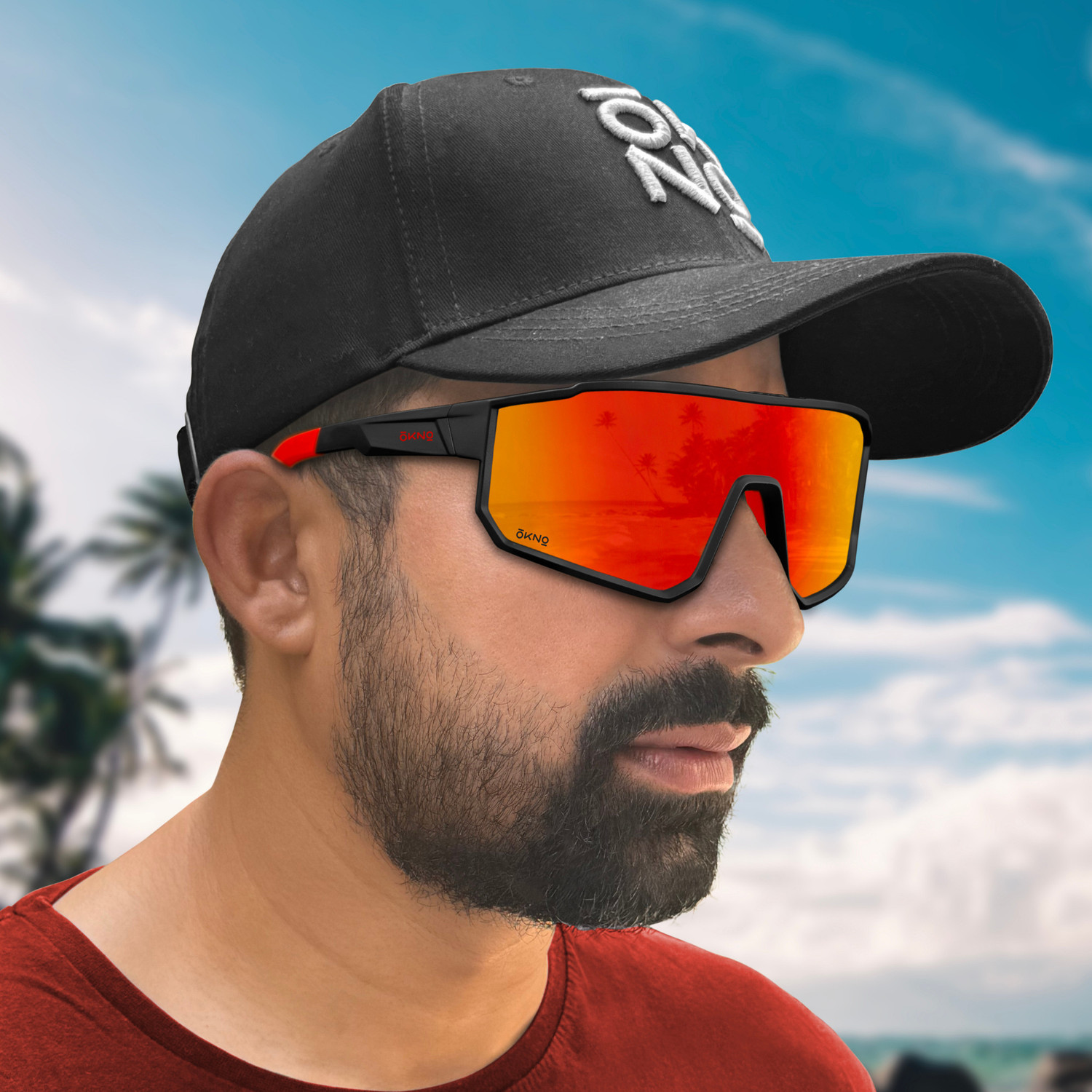 Image of Eyewearlabs Rectangular, Wrap-around, Over-sized, Sports Sunglasses