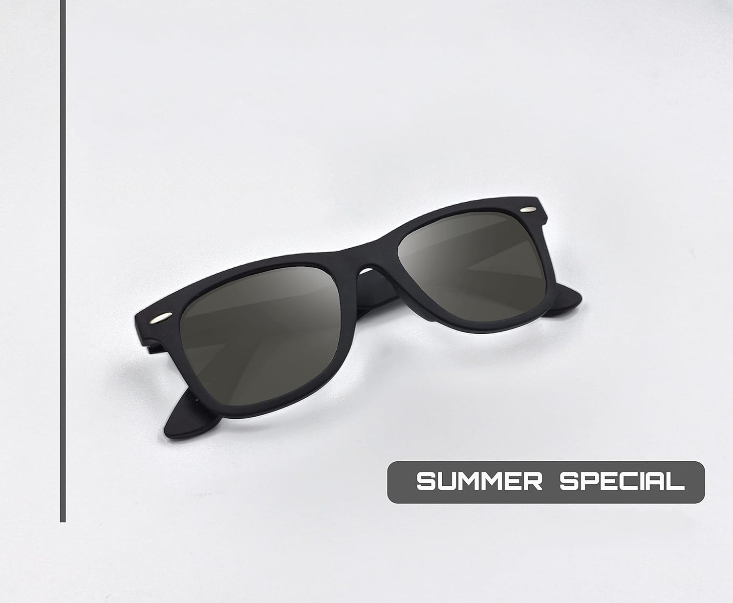 Image of Ivy Vacker Polarized Wayfarer Sunglasses (52) (For Men & Women, Black)