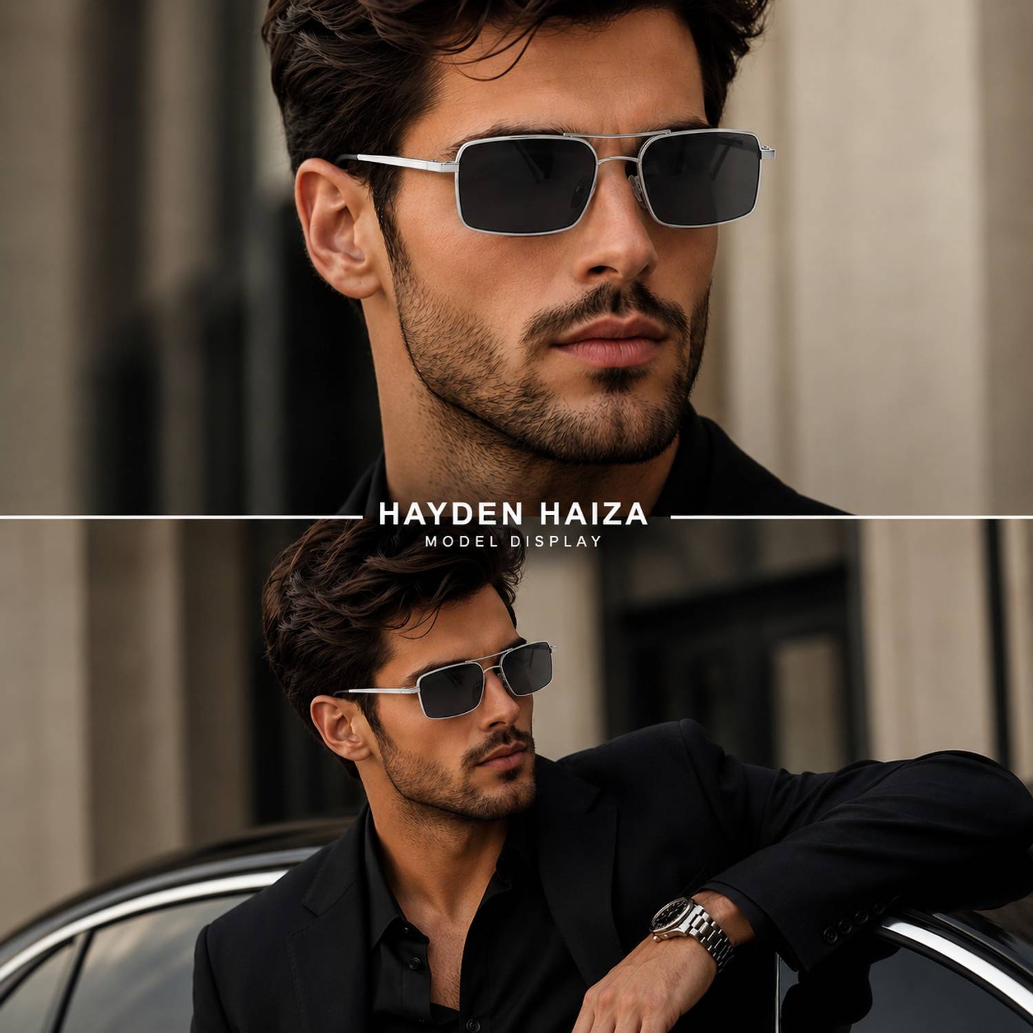 hayden haiza Retro Square Sunglasses - Image 2