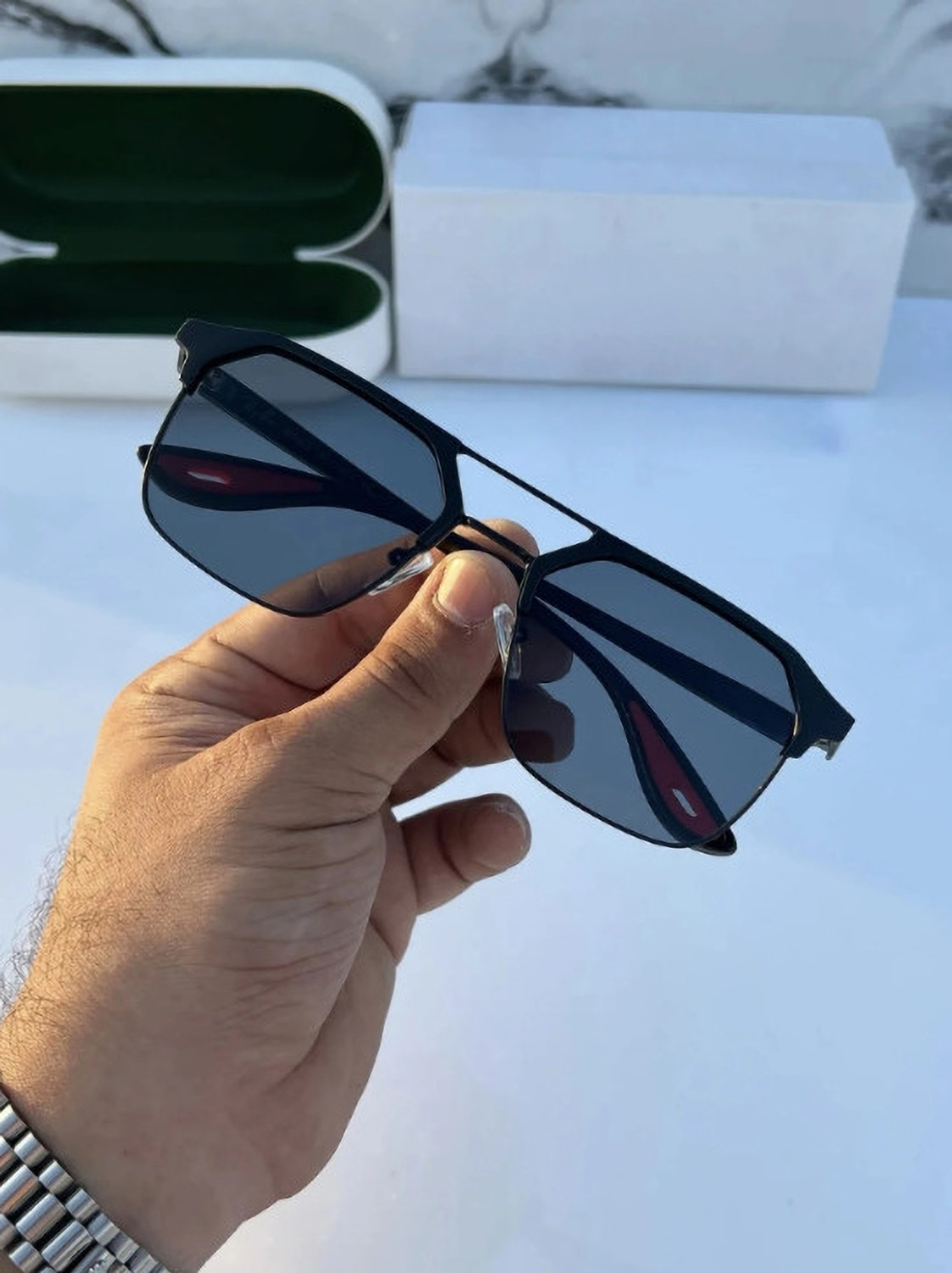 Vizor Rectangular Sunglasses