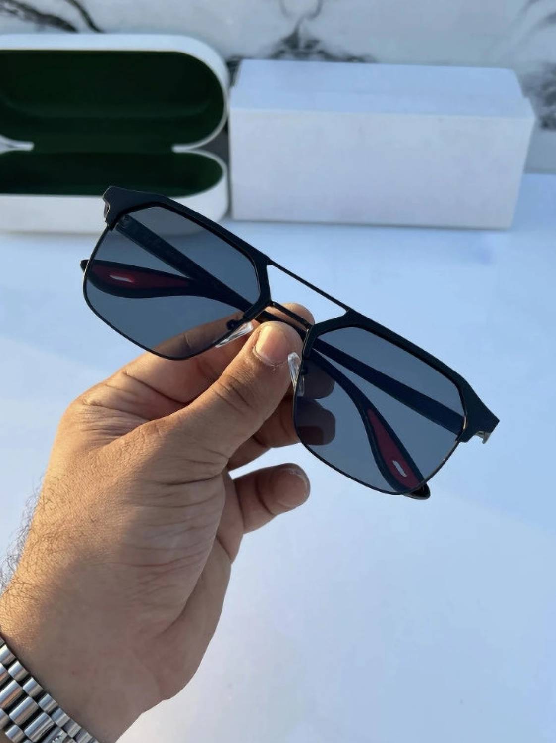 Vizor Aviator Sunglasses - Image 1