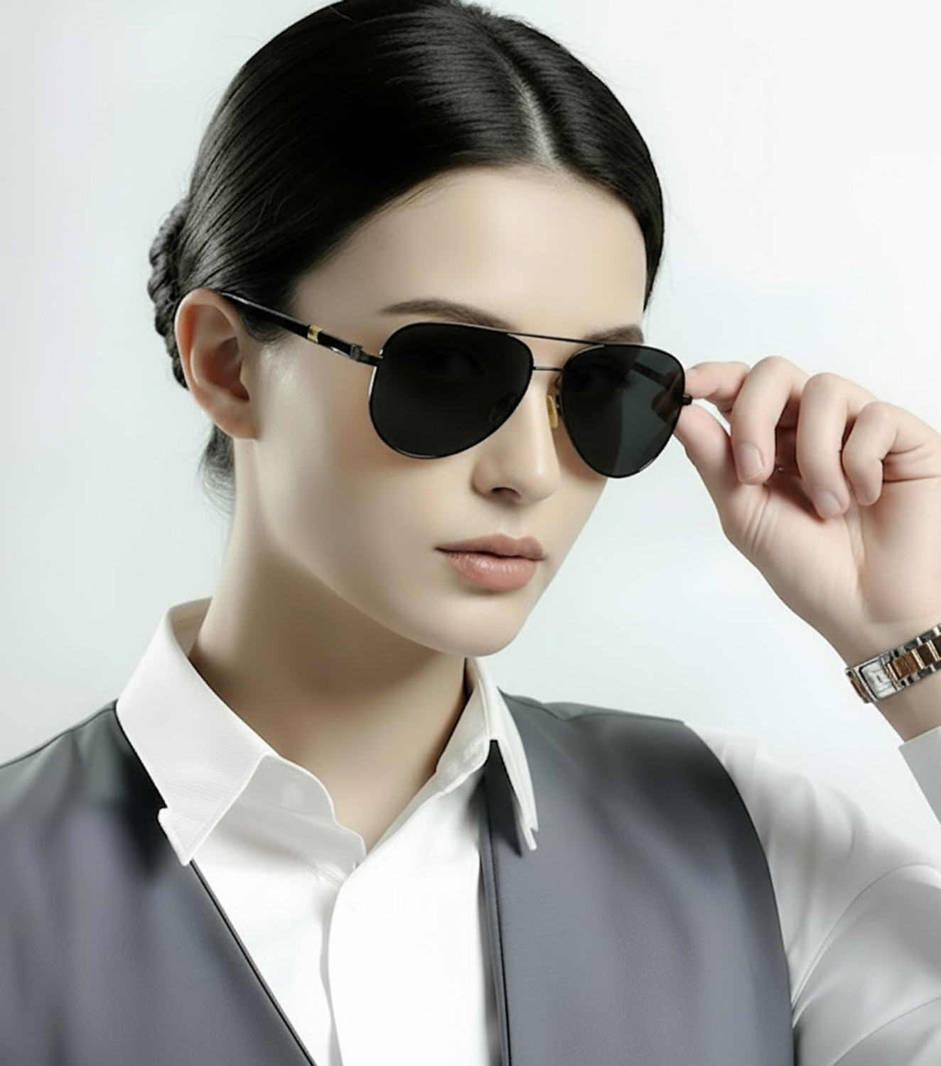 Image of BLACK BURG Aviator Sunglasses