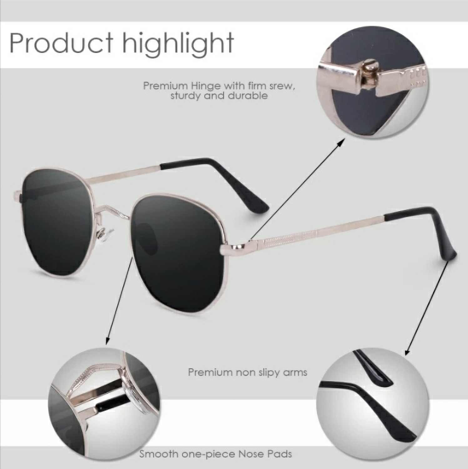 Image of EBRA Sunglass Retro Square, Oval, Wayfarer, Rectangular, Wrap-around, Spectacle Sunglasses