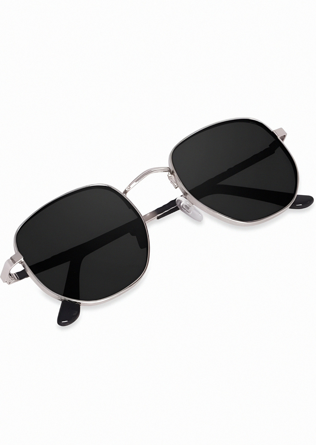 Image of spectaswag UV Protection, Toughened Glass Lens, Others Round Sunglasses (Free Size) (For Men & Women, Black)