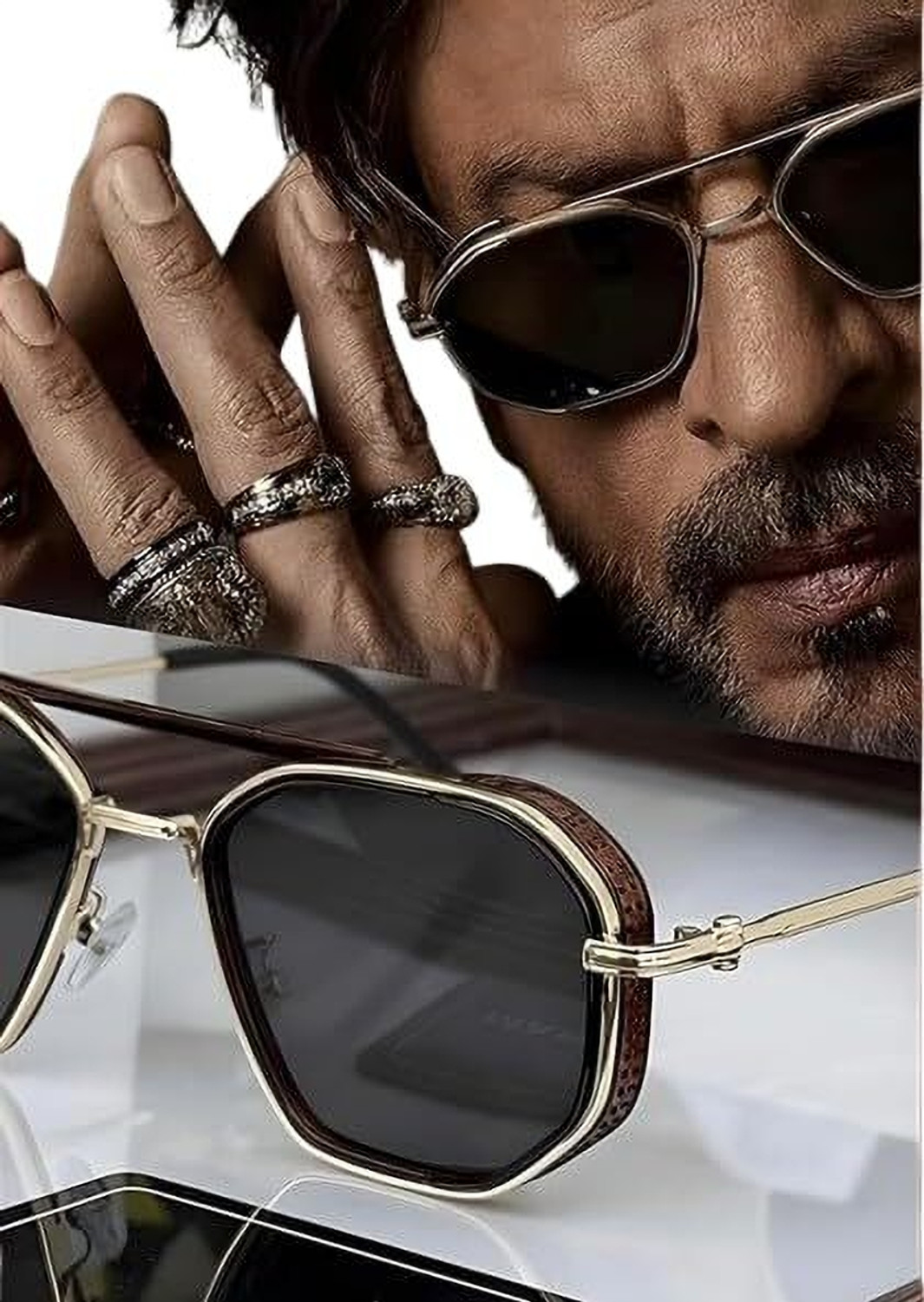 Image of BLACK BURG Retro Square Sunglasses