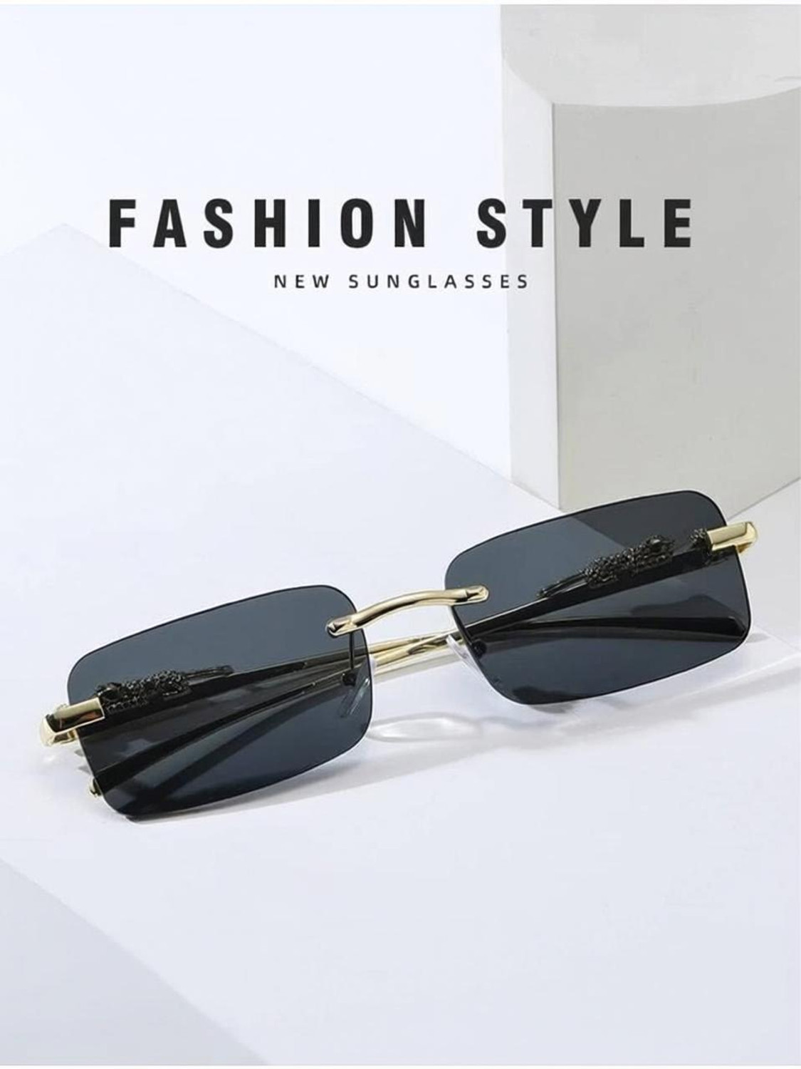 Image of V Unique Rectangular Sunglasses