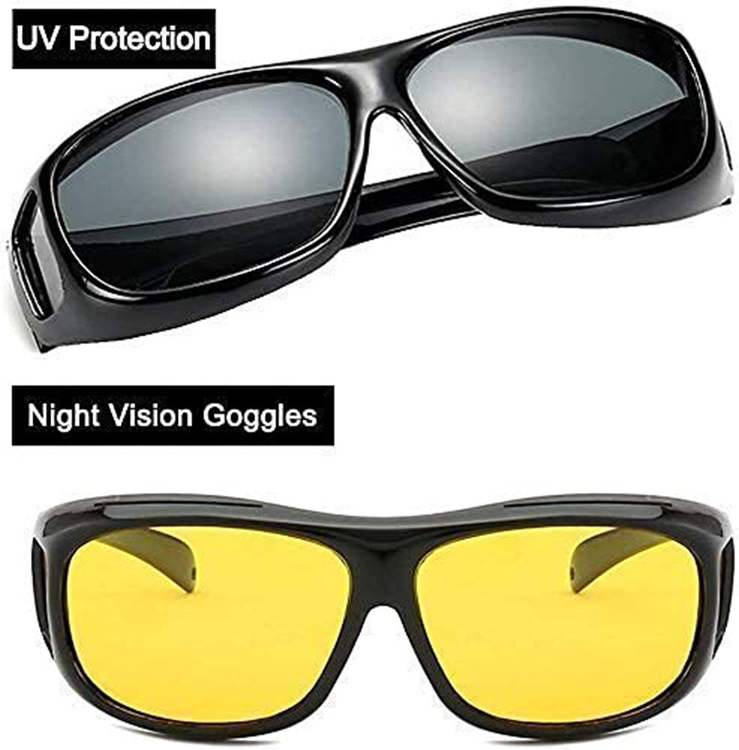 Image of Vaishvi Wrap-around, Round, Wayfarer Sunglasses