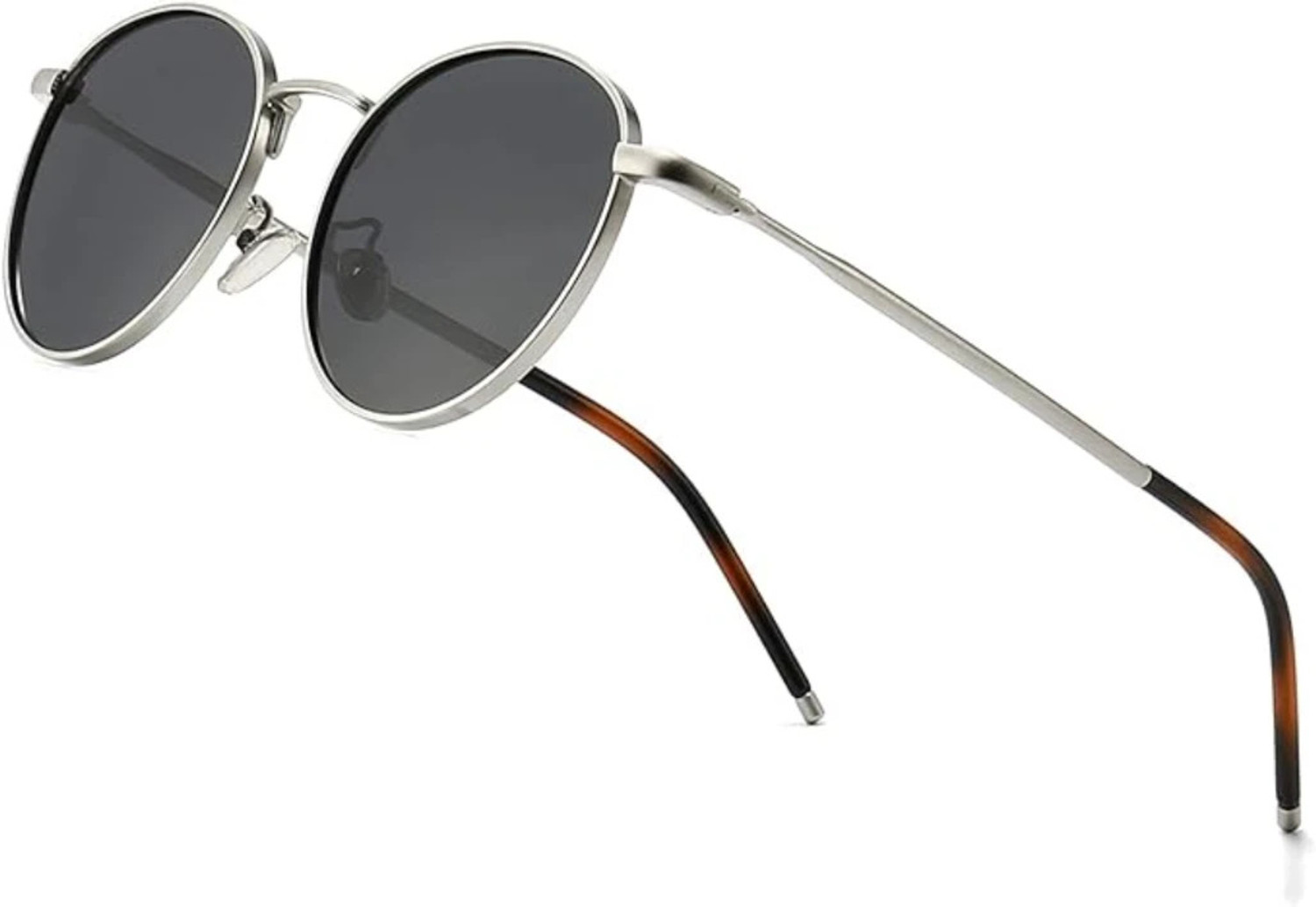 Image of SpadeAces Others, Polarized Round Sunglasses (Free Size) (For Men, Black)