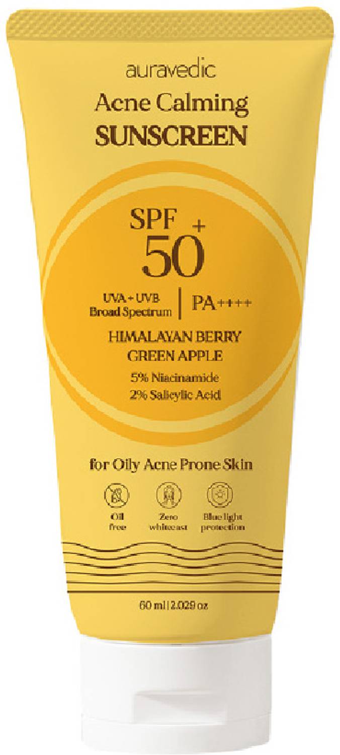 AURAVEDIC Sunscreen - SPF 50 PA++++ Pore Minimizing Sunscreen For Acne Prone Skin