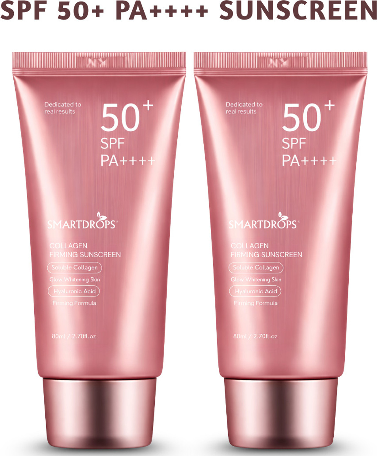 Image of smartdrops Sunscreen - SPF 50 PA++++ Collagen UV Shield Sunscreen SPF 50+ PA++++ for Sun Burn Protection & Unisex Use
